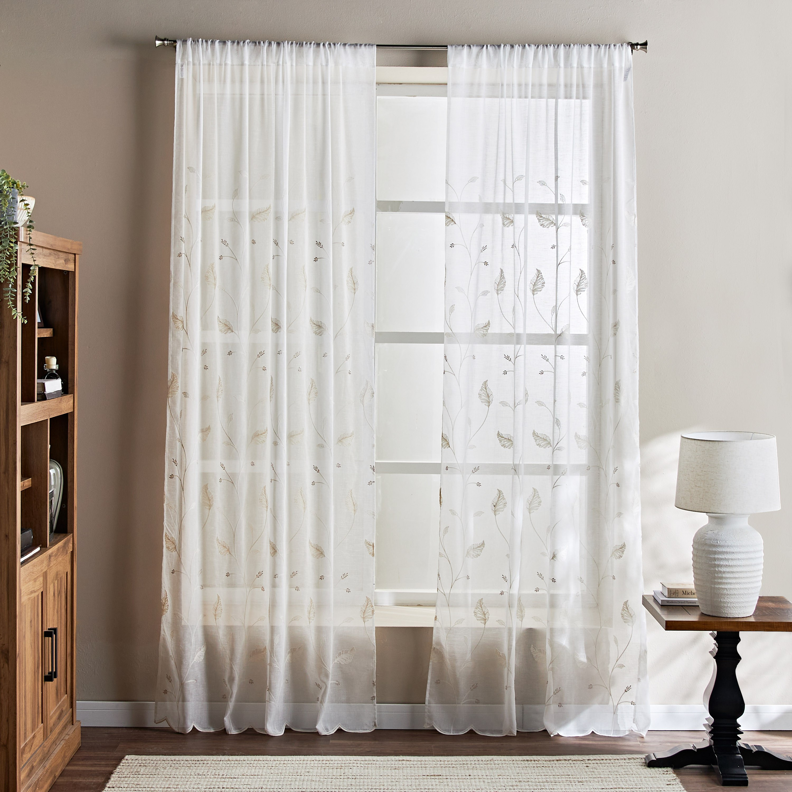 Shop Fiorito 2-Piece Sheer Curtain Set - 135x280 cm Online | Home