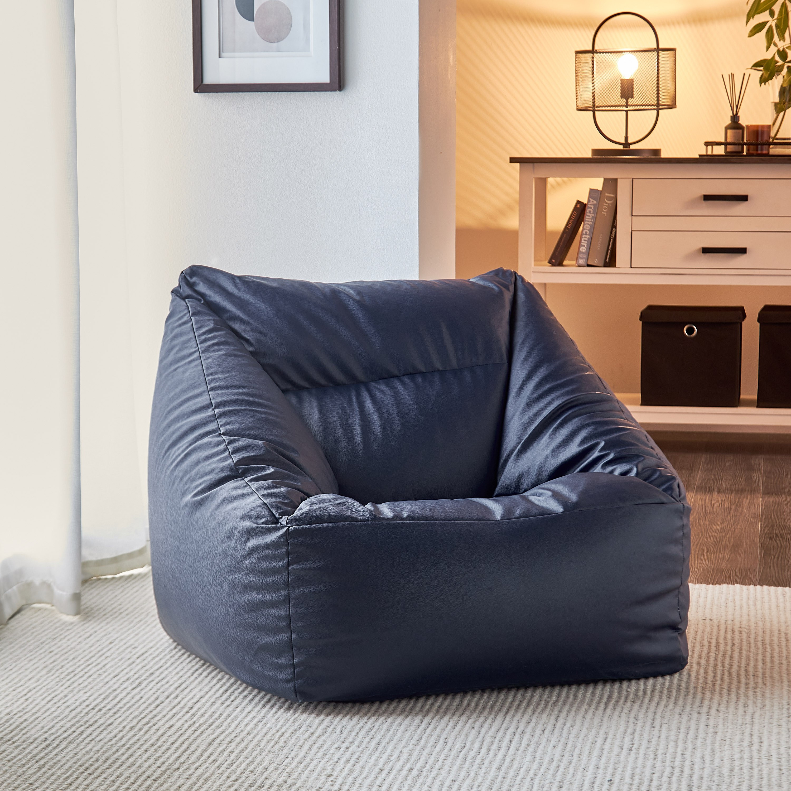 كرسي محشو بالكريات - صندوق - 90x65 سم-household-cushionsandthrows-beanbags-image-2