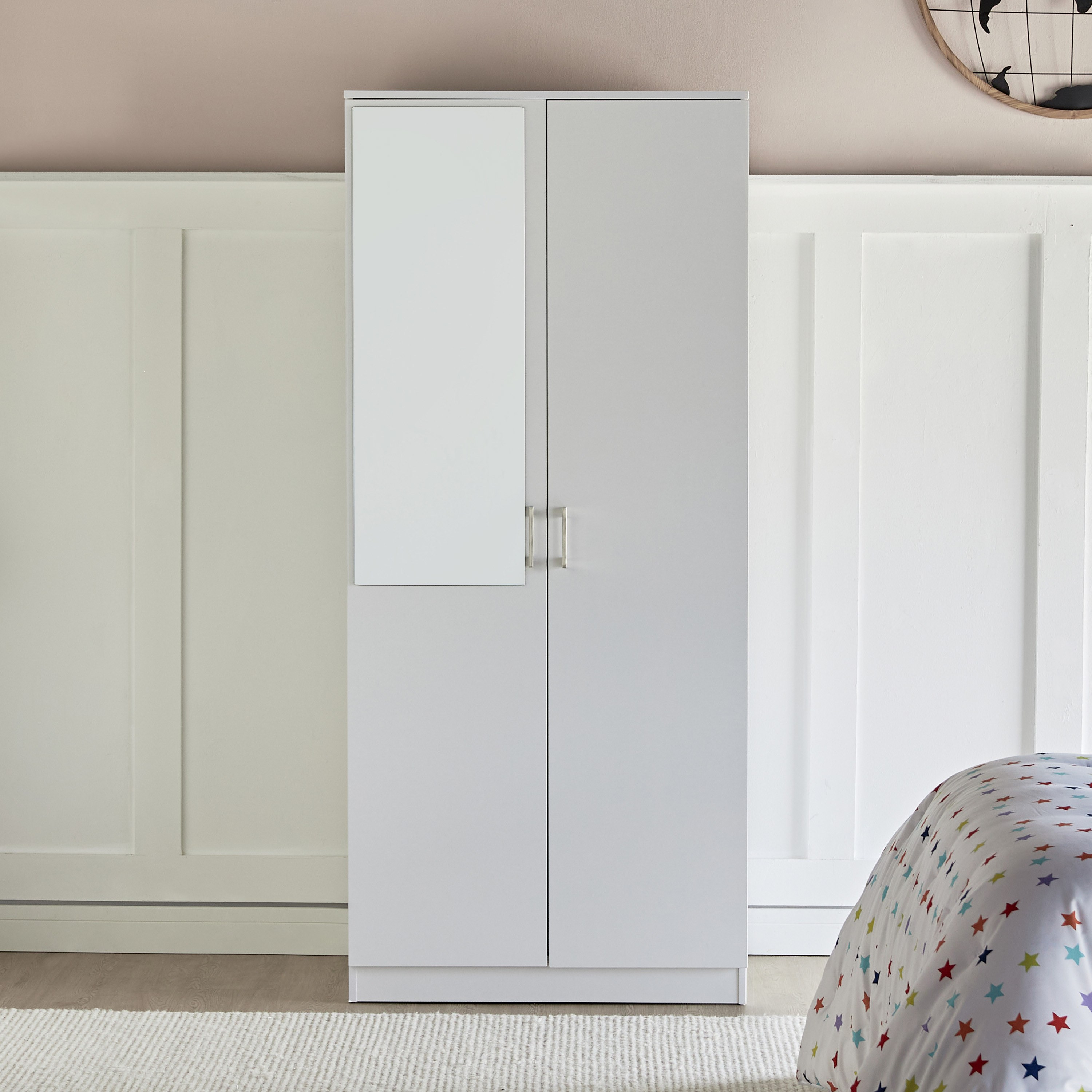 Kamila 2-Door Wardrobe with Drawer-babyandkids-roomfurniture-wardrobes-image-2