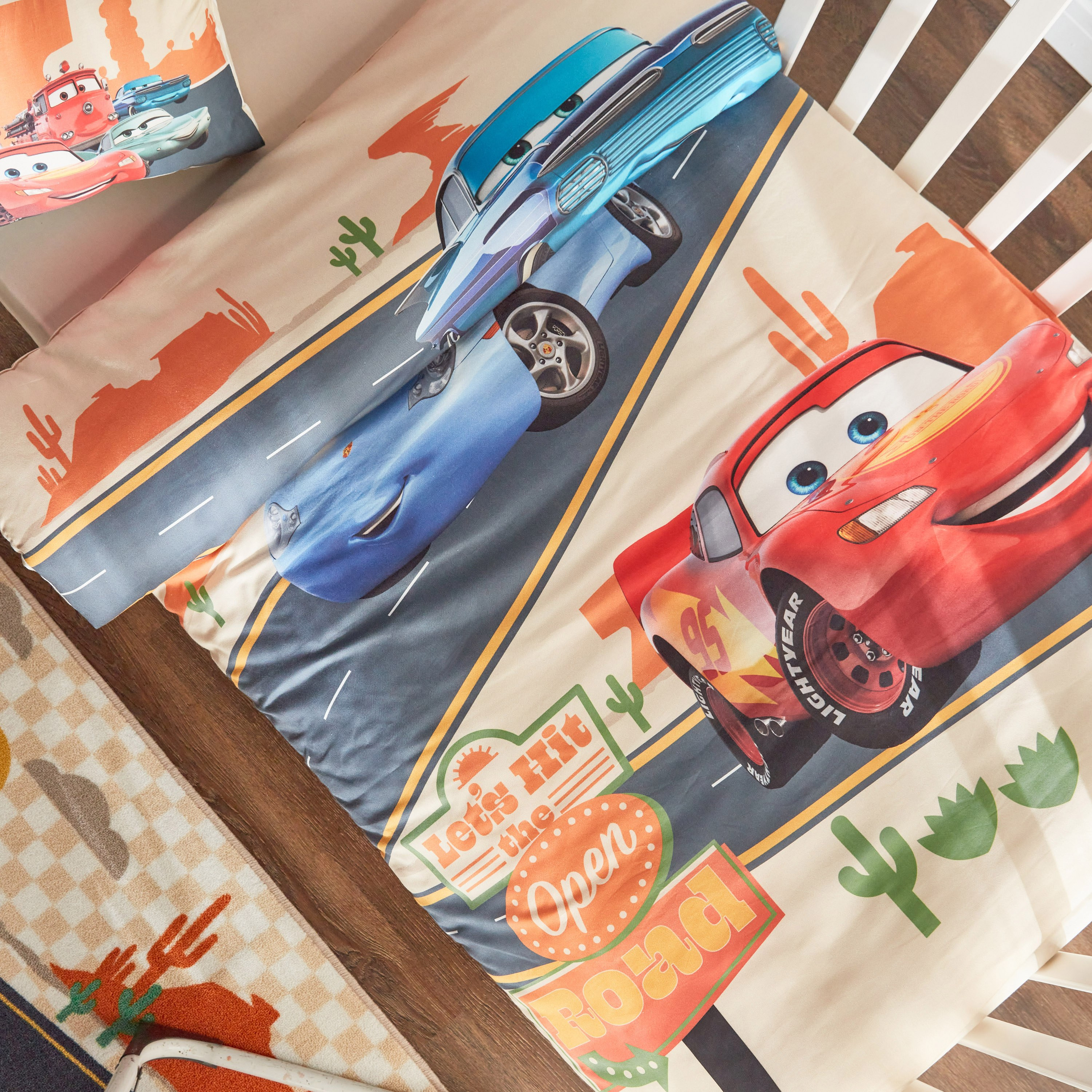 Disney Cars On The Road Cotton 200 Tread Count 4-Piece Toddler Comforter and Sheet Set - 100x140 cm-babyandkids-beddingandwindows-bedding-comforters-image-2