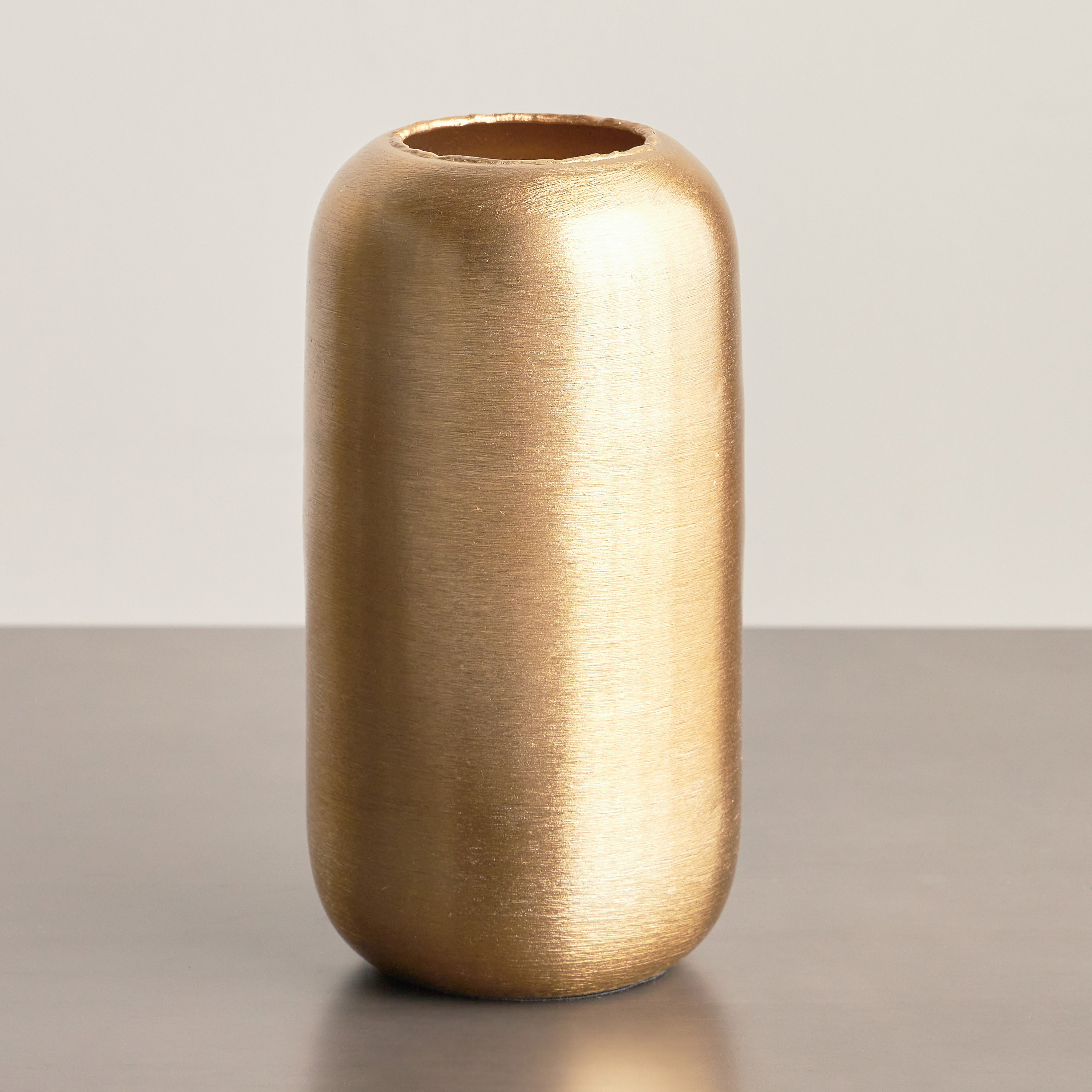 Satin Orb Metal Vase - 26 cm-household-decor-vasesandbowls-image-1