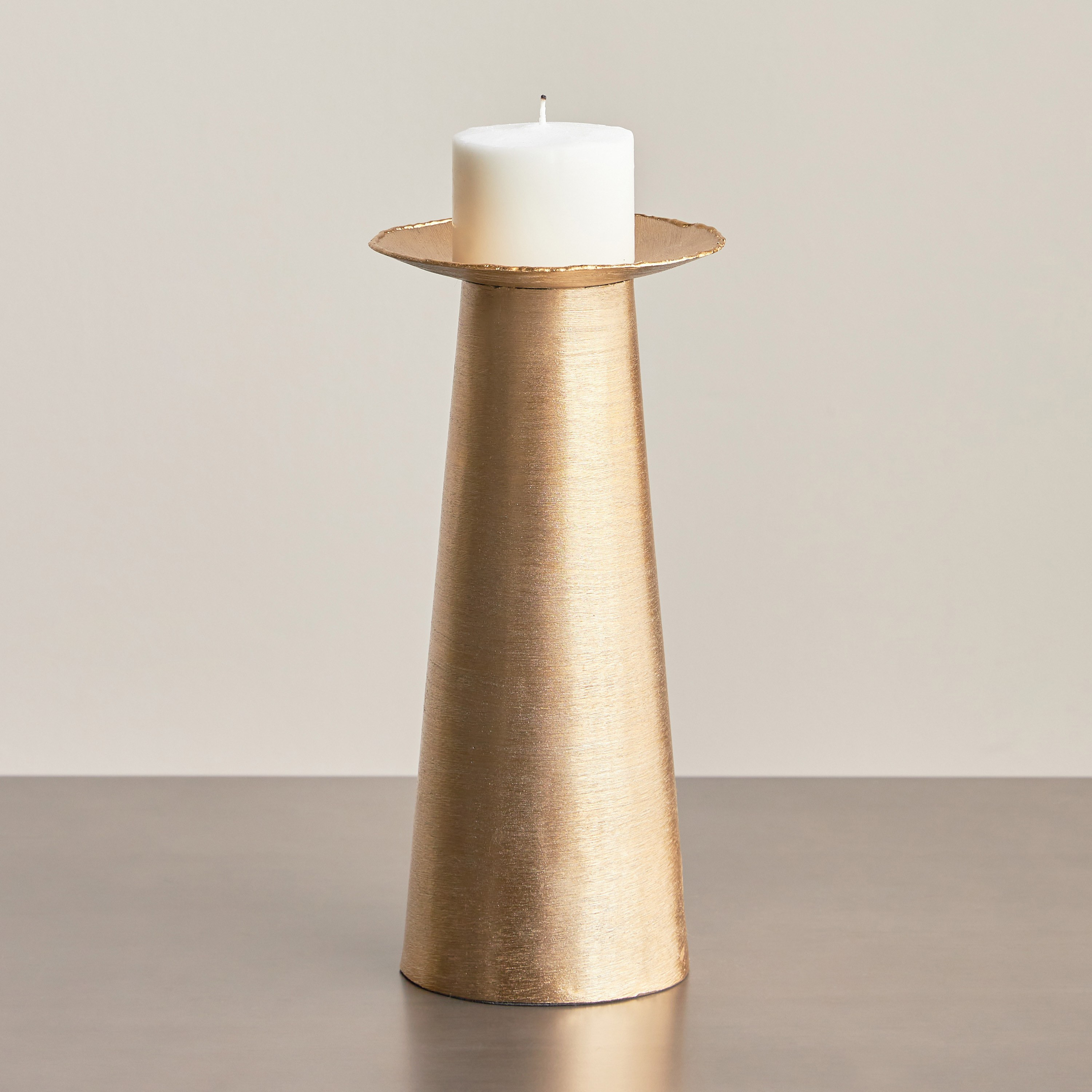 Satin Pillar Candleholder-household-decor-candleholdersandlanterns-image-1