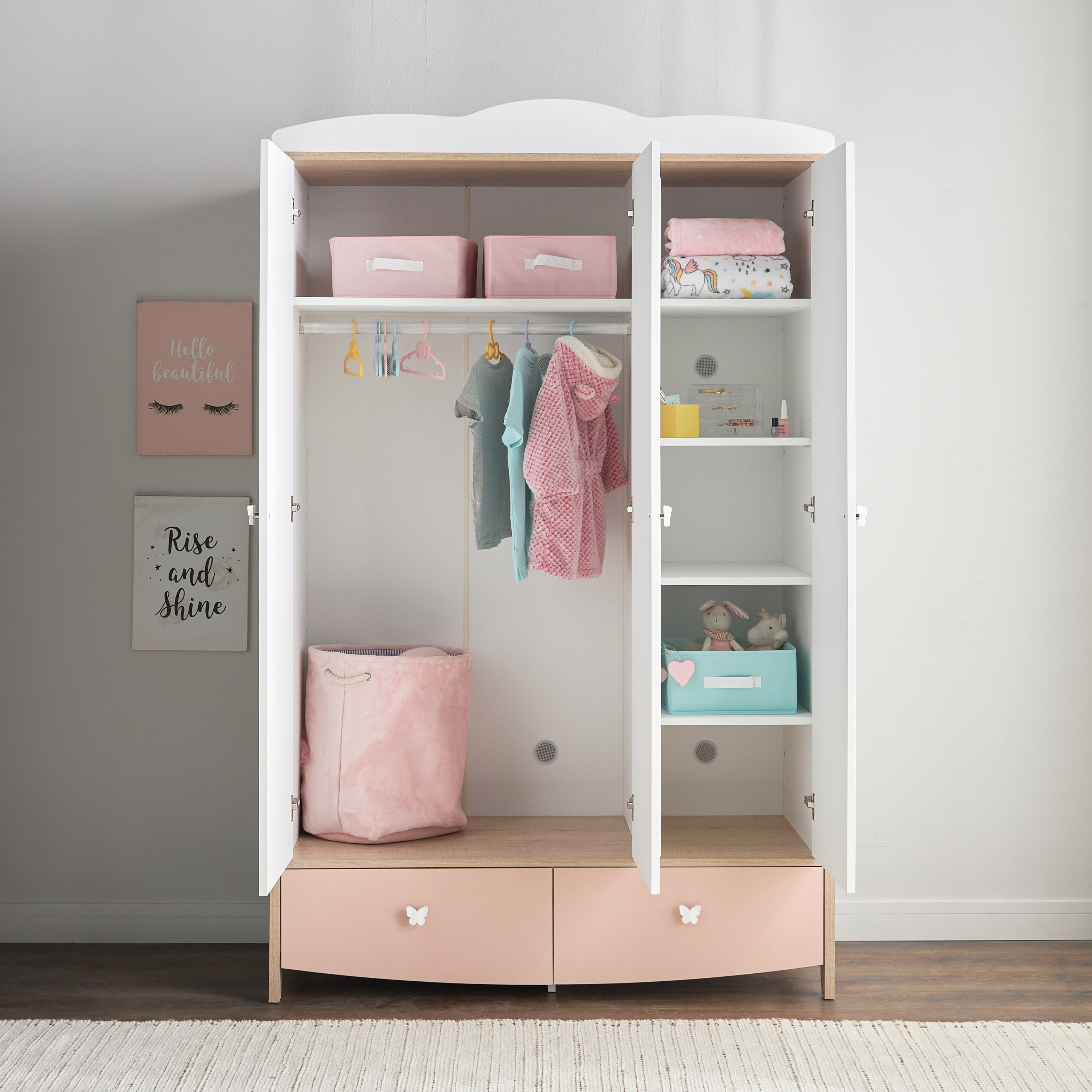 خزانة ملابس 3 أبواب مع أدراج - جونو-babyandkids-roomfurniture-wardrobes-image-3