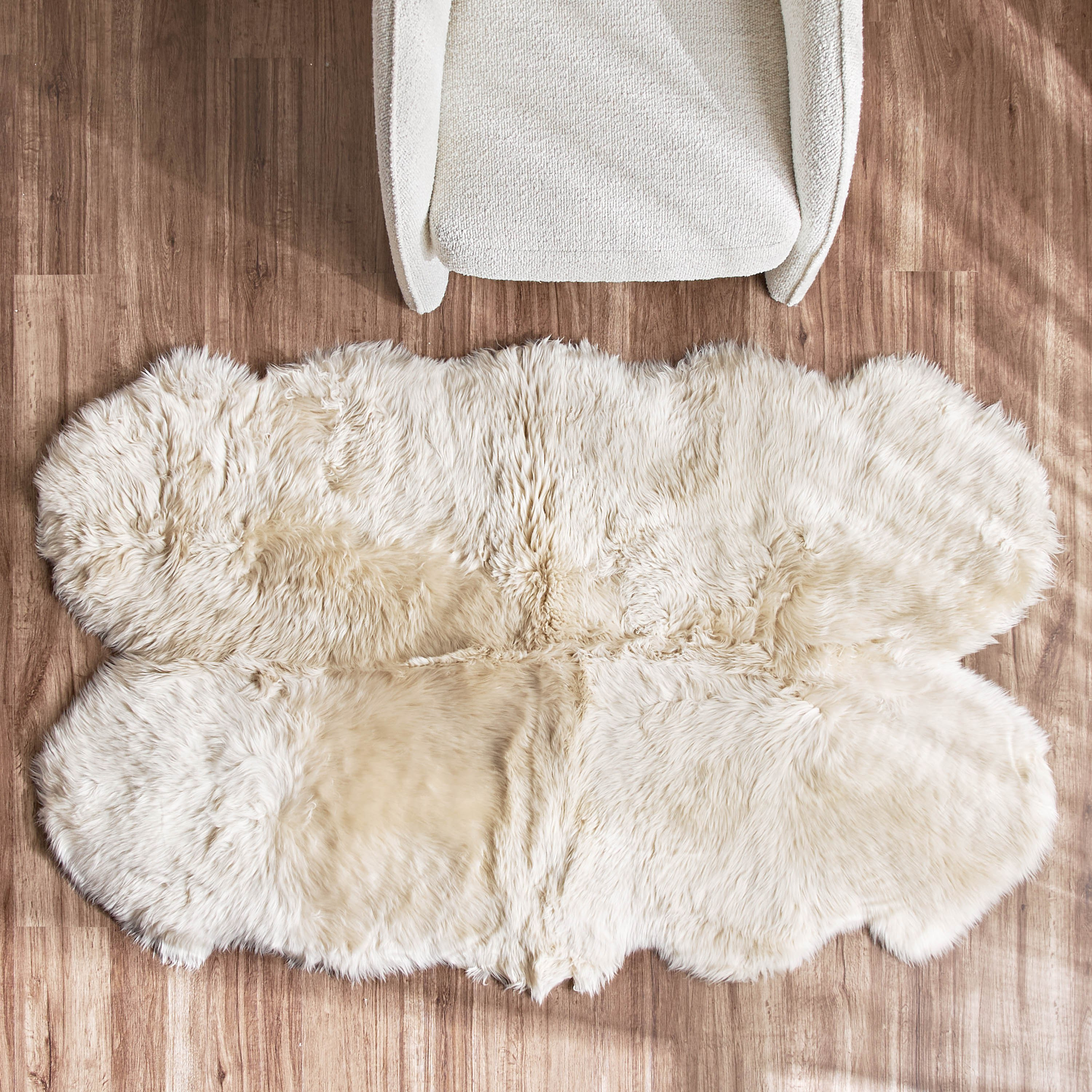 Sheep Skin Fur Rug - 110x180 cm-household-rugsandcarpets-rugs-image-2