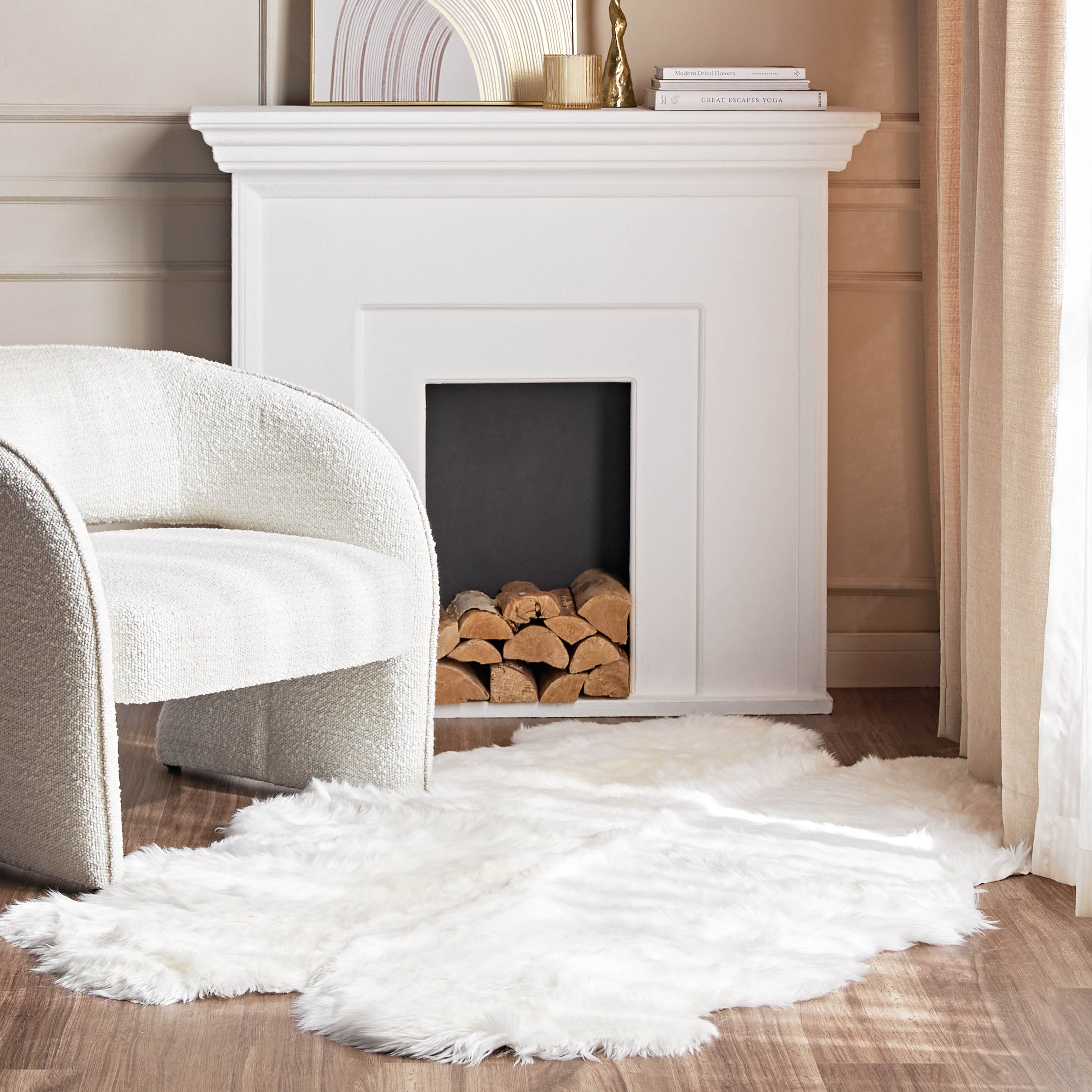 Sheep Skin Fur Rug - 110x180 cm-household-rugsandcarpets-rugs-image-5