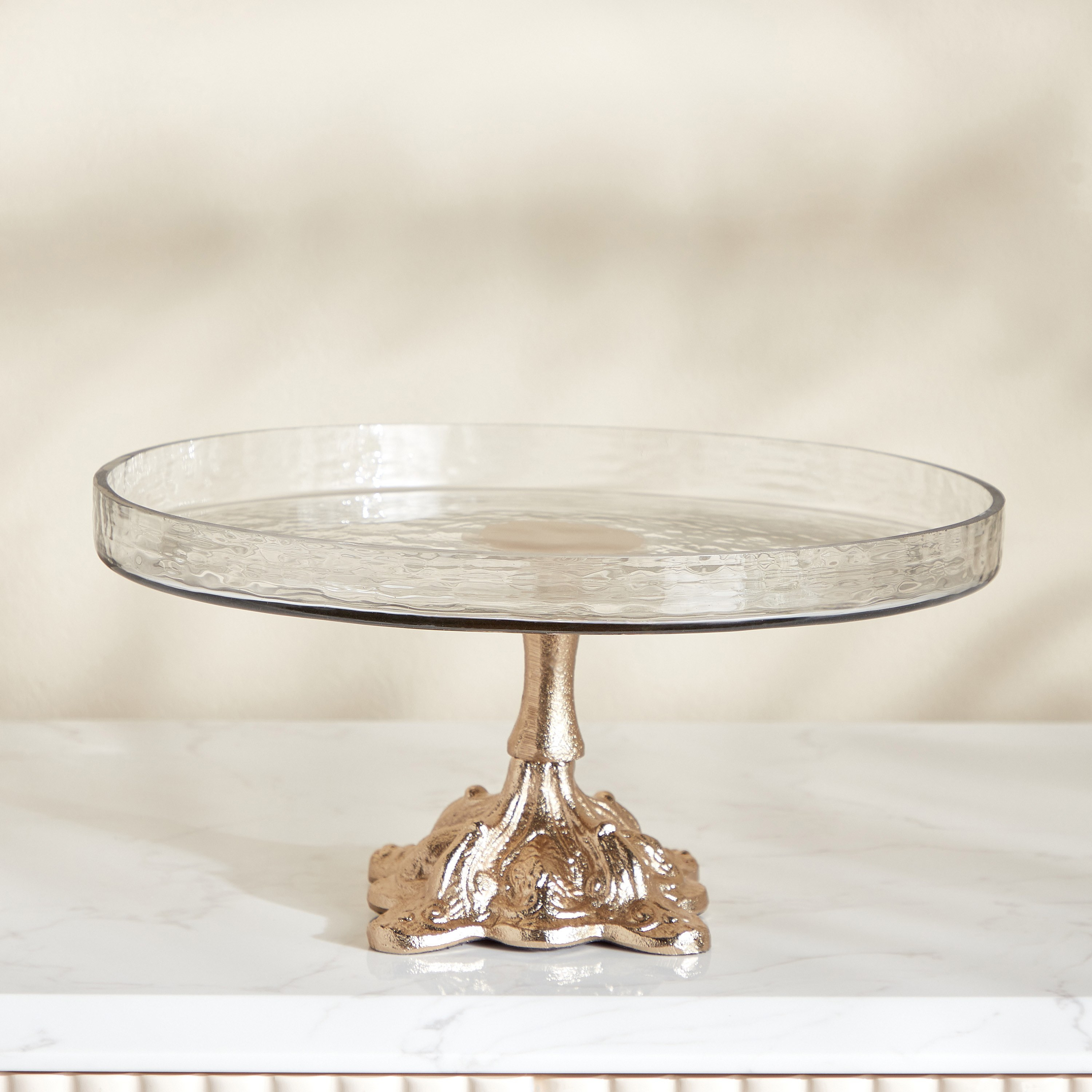 Alder Glass Decorative Platter - 29x15 cm-household-decor-boxesandtrays-image-1