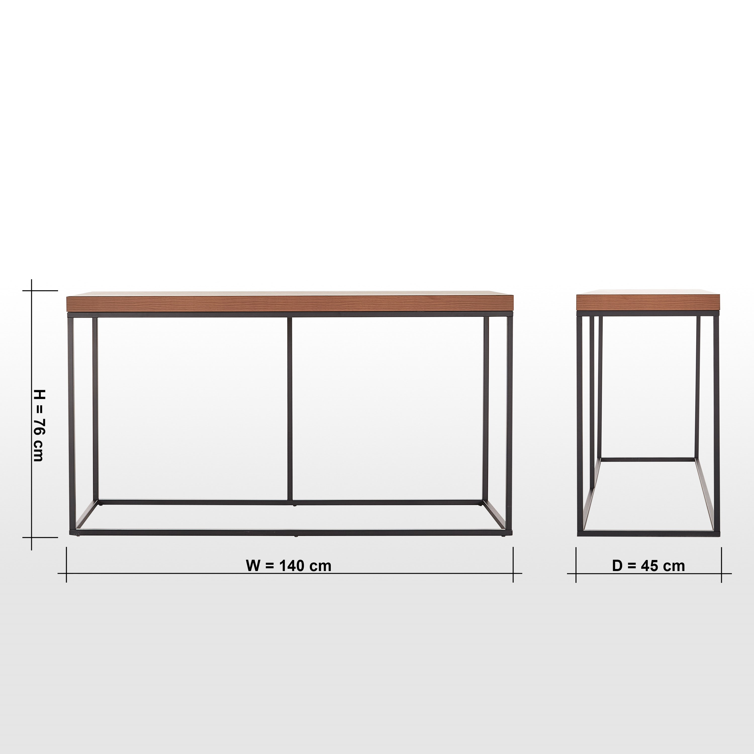 Metallic console deals table