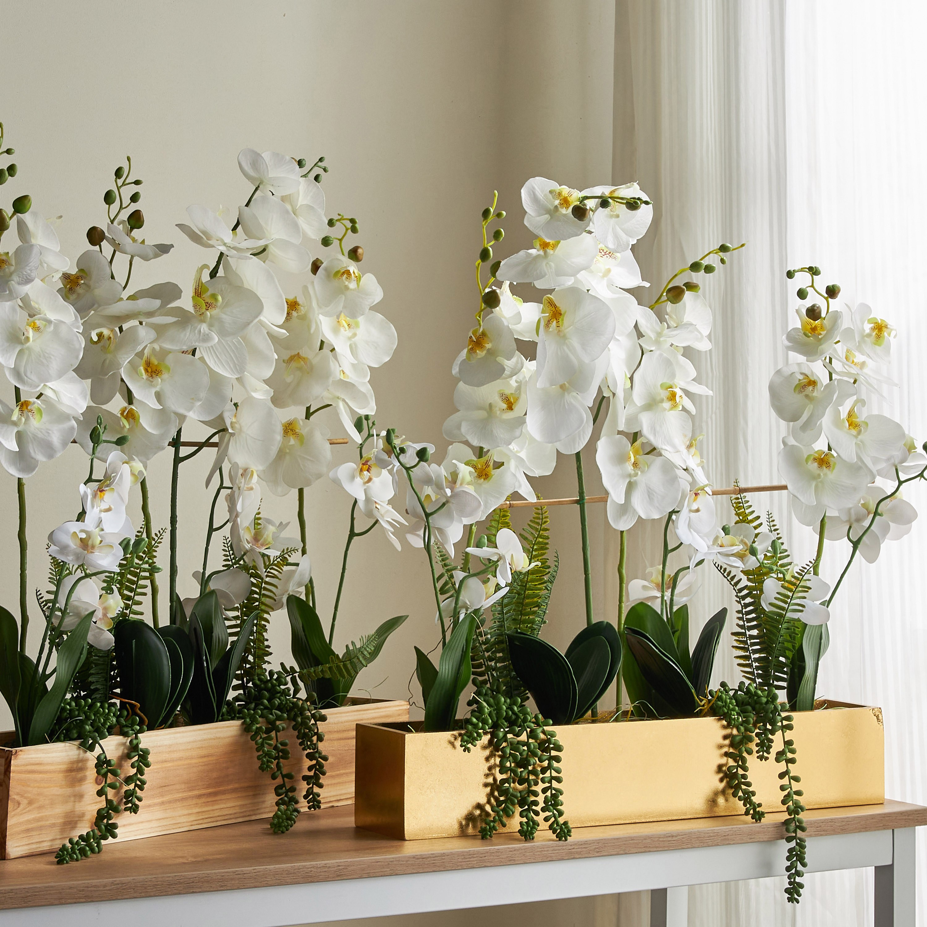 Daphne Mixed Orchid Arrangement - 78 cm-household-gardenandoutdoor-artificialflowersandplants-flowers-image-3