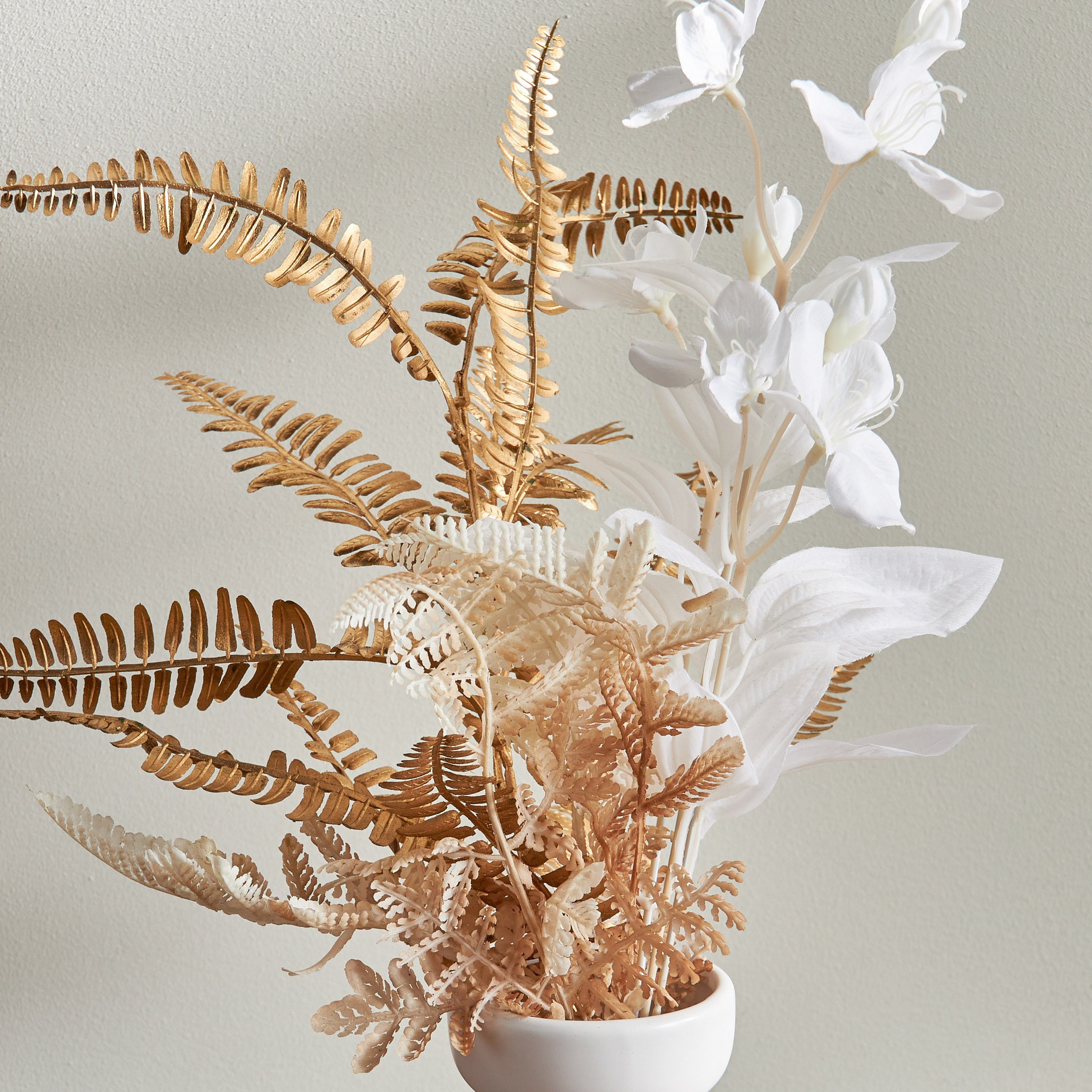 Althea Flower Arrangement in Pot - 33 cm-household-gardenandoutdoor-artificialflowersandplants-flowers-image-2