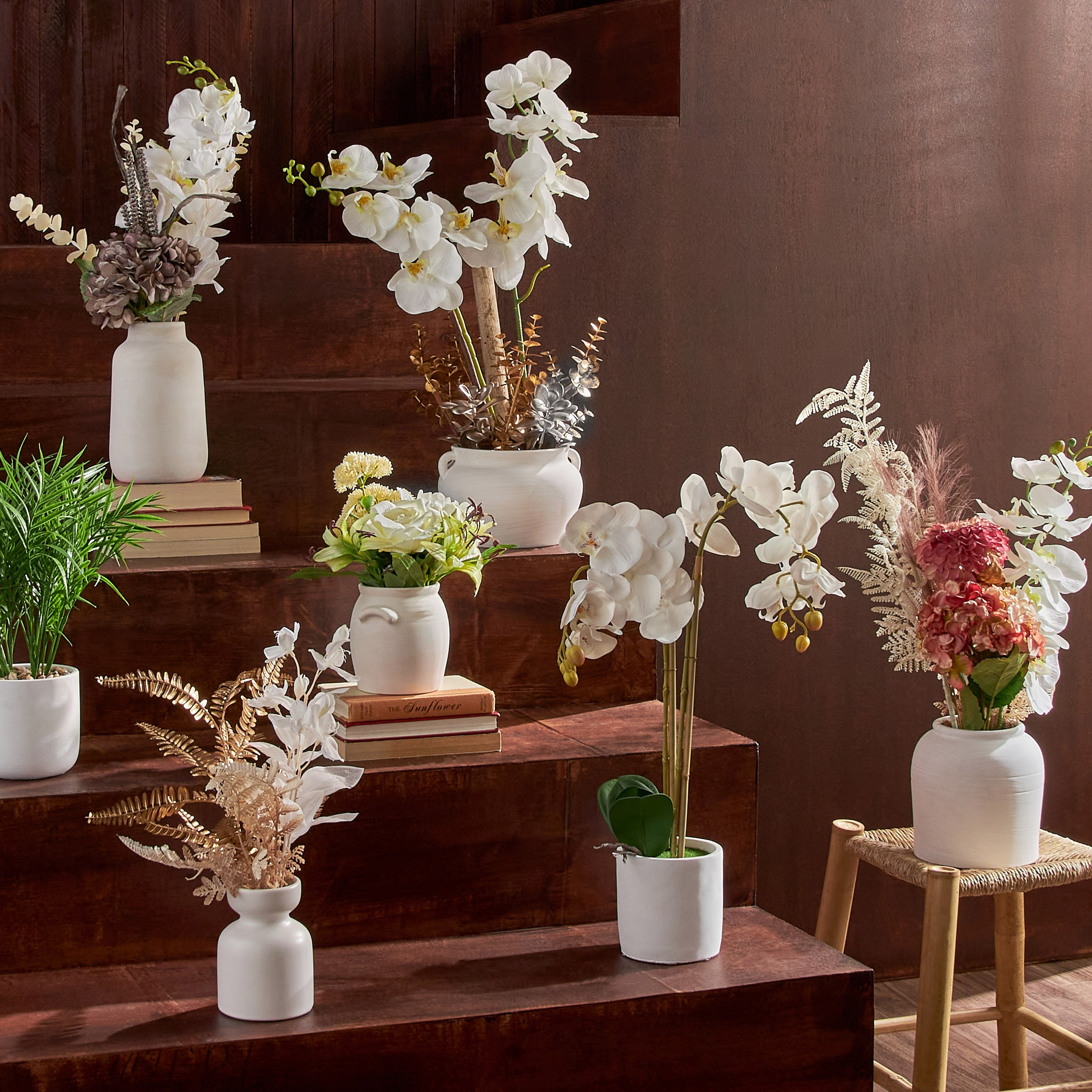 Nubia Orchid Plant in Ceramic Pot - 51 cm-household-gardenandoutdoor-artificialflowersandplants-flowers-image-3