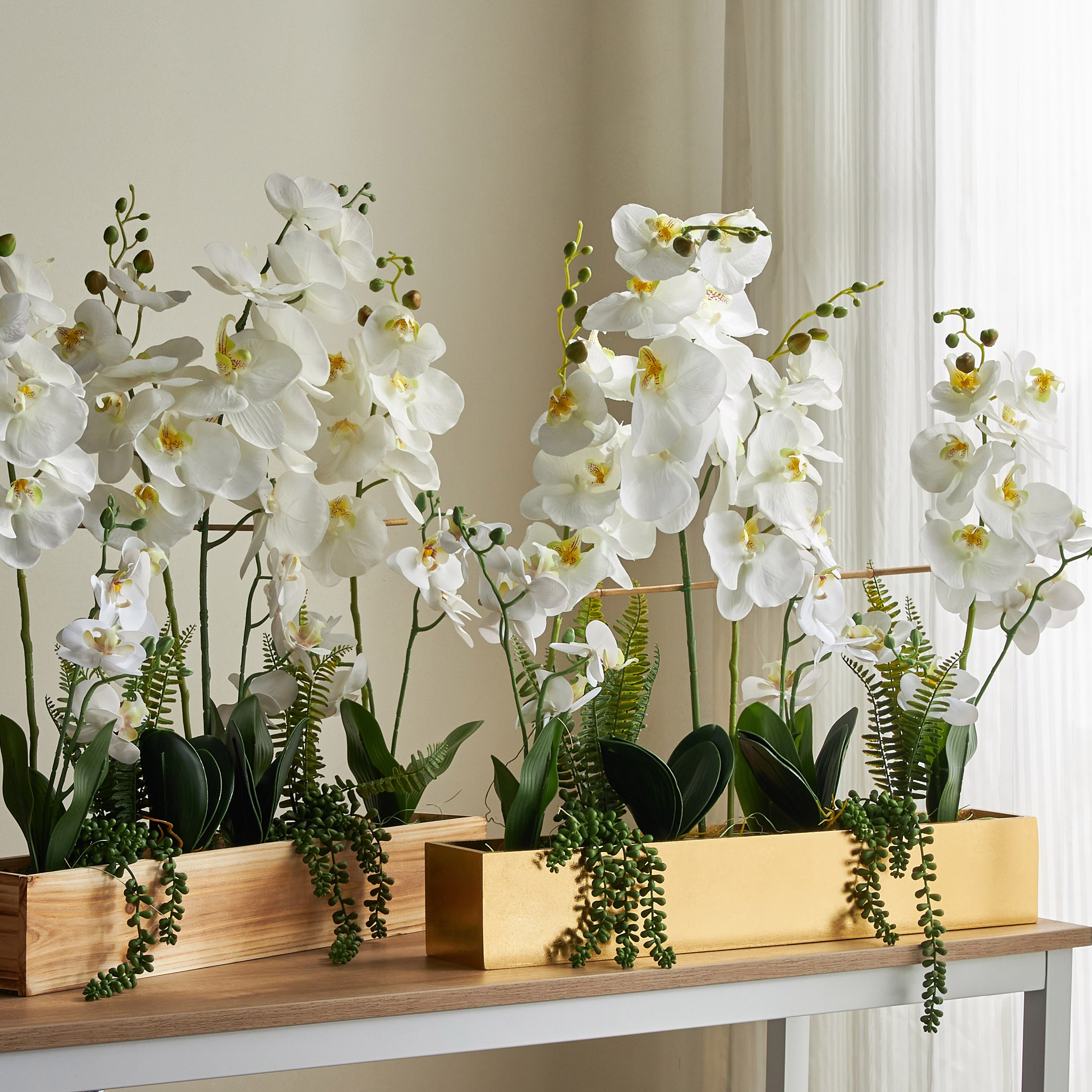 Daphne Mixed Orchid Arrangement - 78 cm-household-gardenandoutdoor-artificialflowersandplants-flowers-image-3