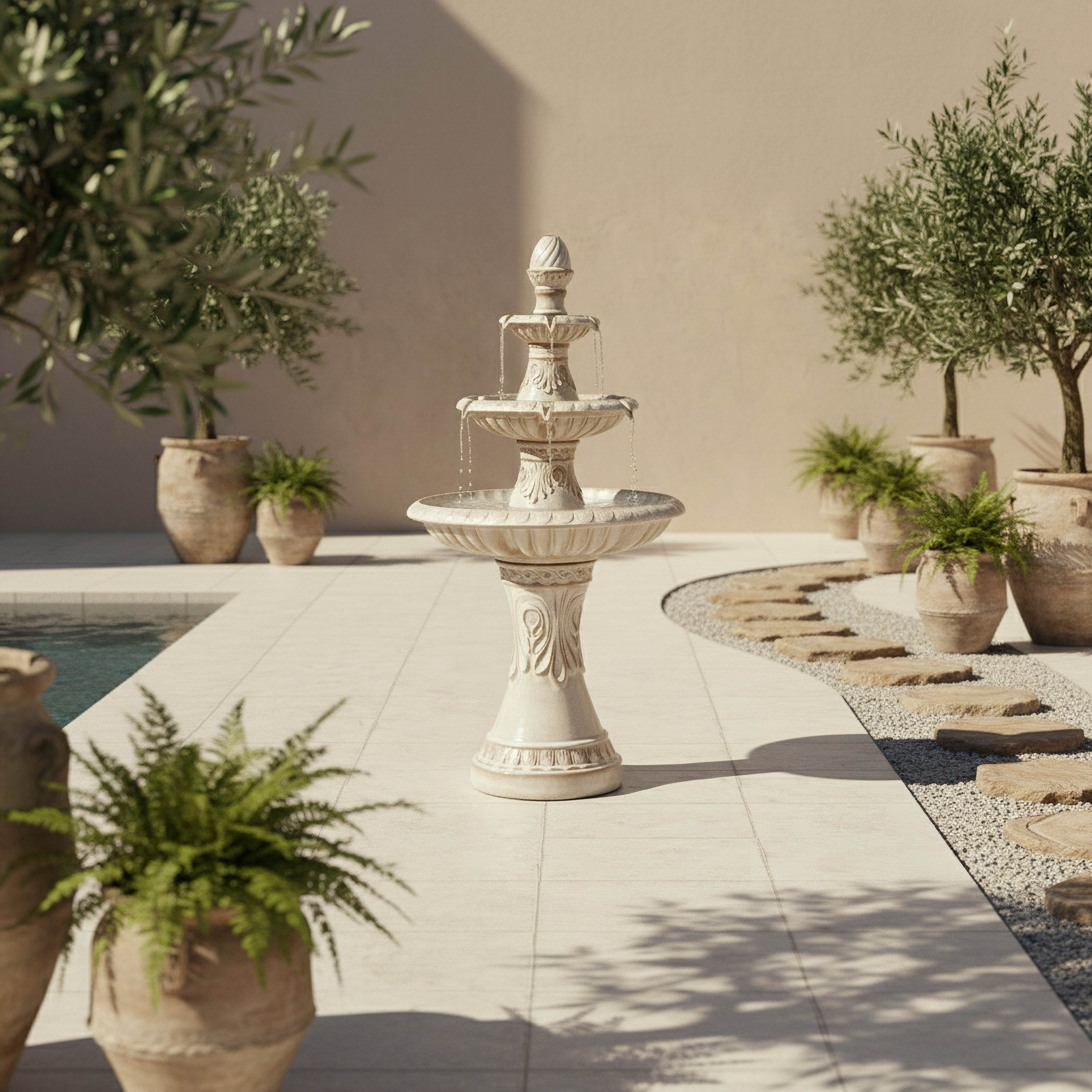 Navona Glazed LED Fountain-household-gardenandoutdoor-fountains-image-4