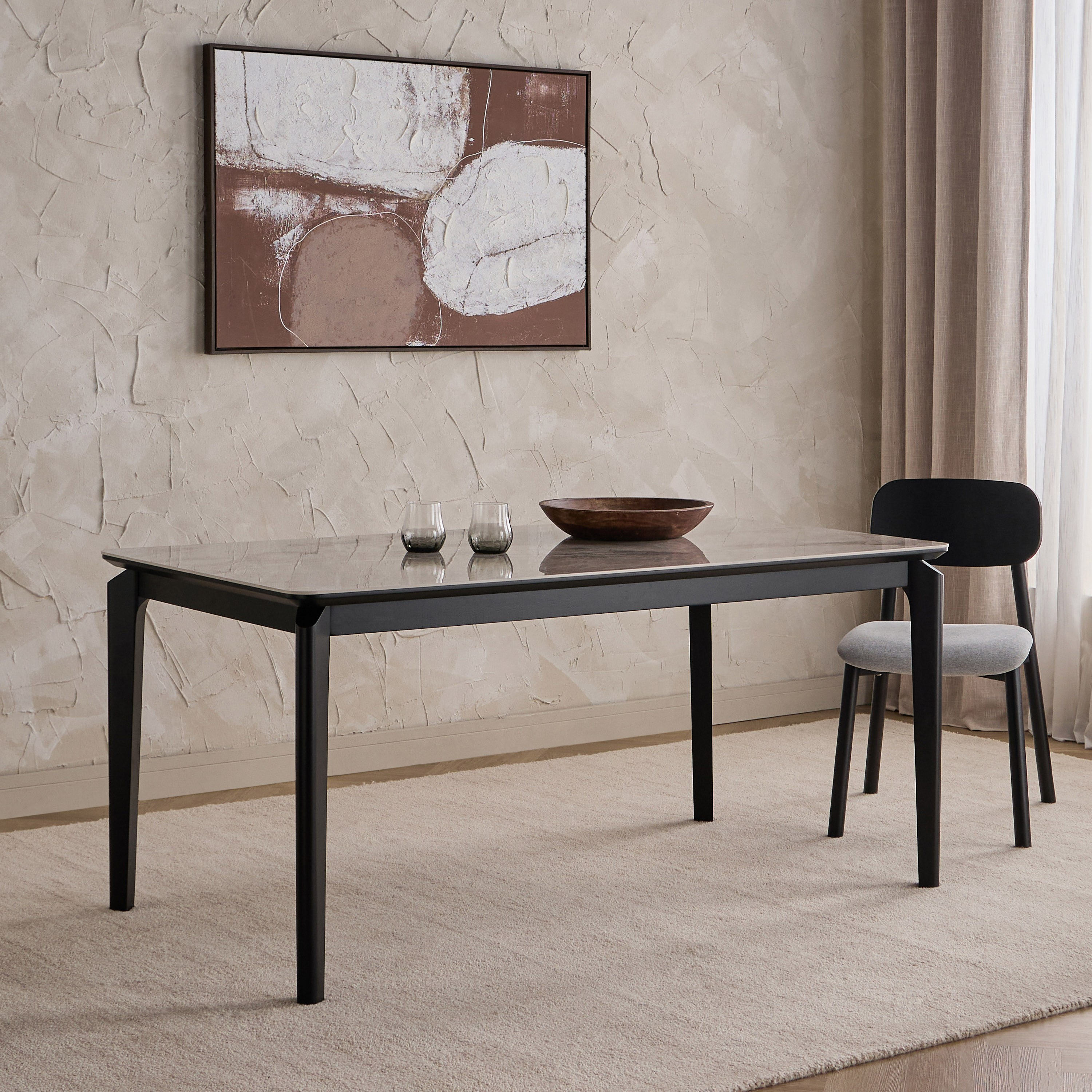 Charcoal 6-Seater Ceramic Top Dining Table