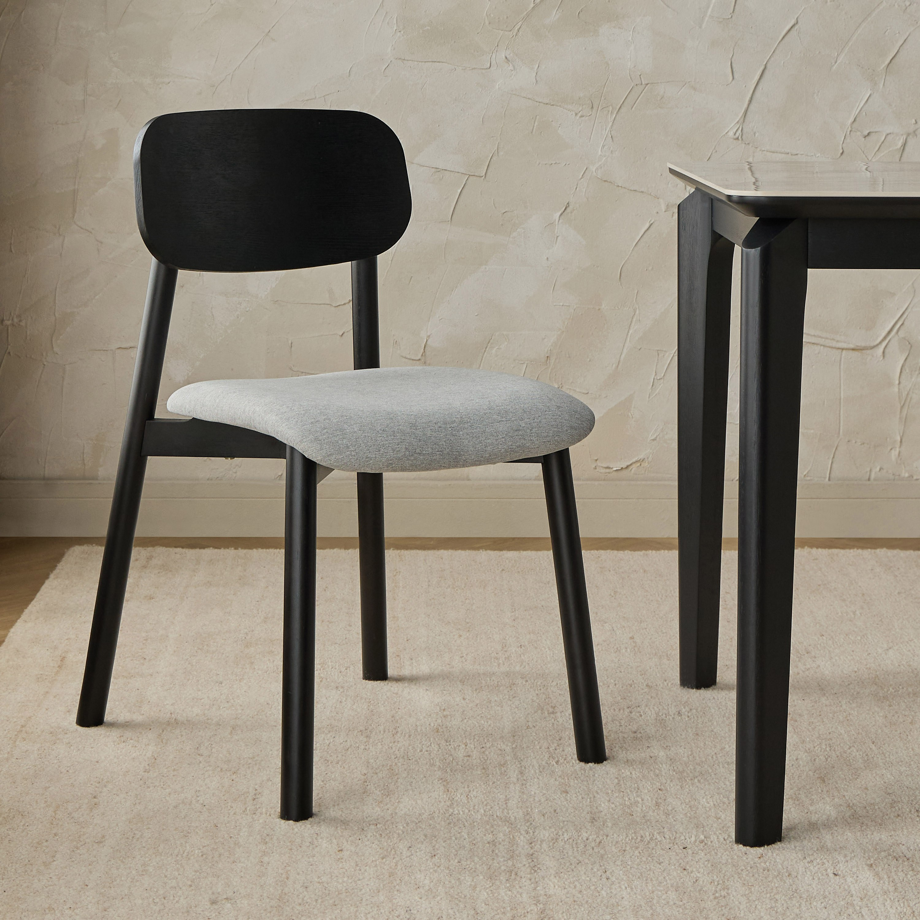 Charcoal Fabric Dining Chair