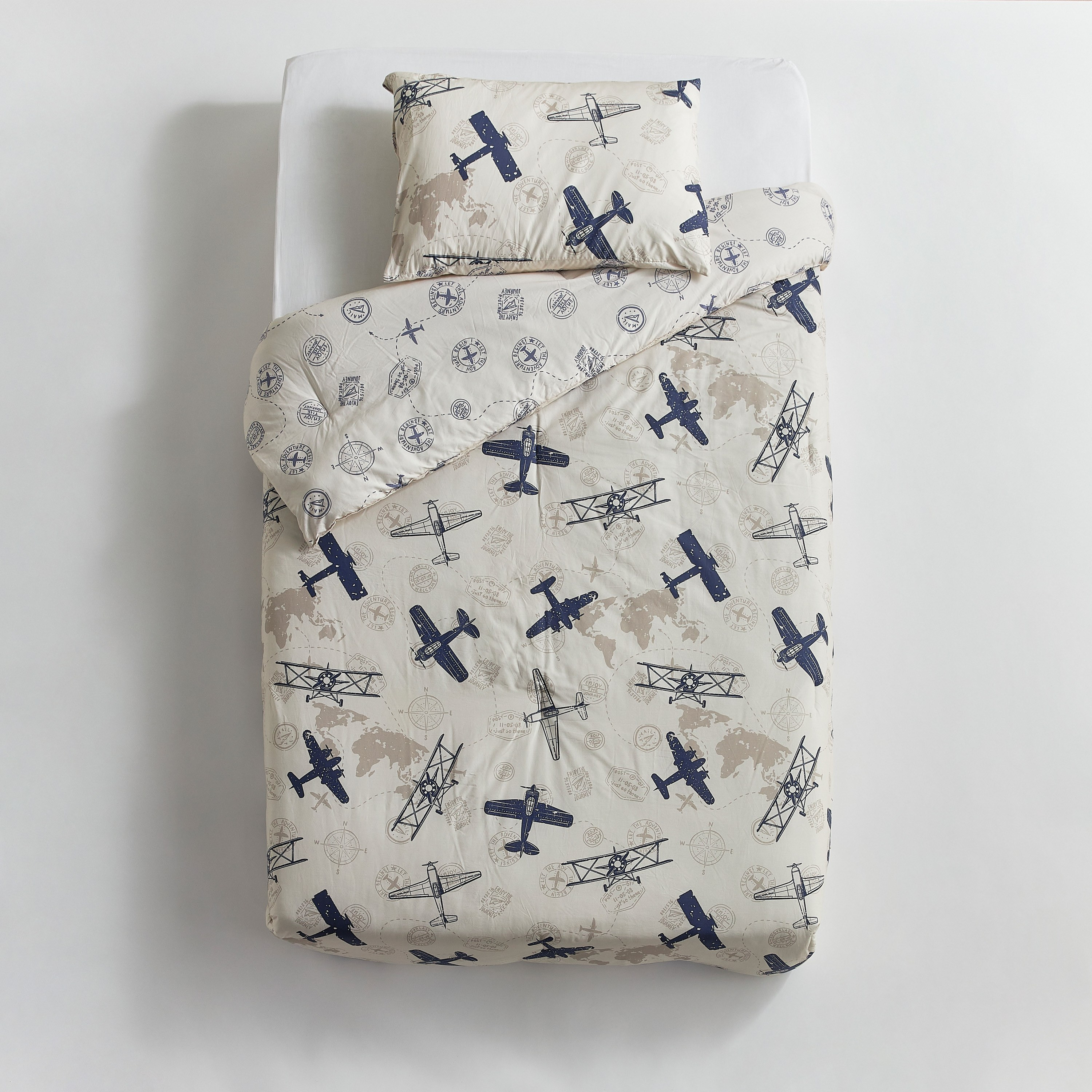 Aviation 2-Piece Single Comforter Set - 135x220 cm-babyandkids-beddingandwindows-bedding-comforters-image-5