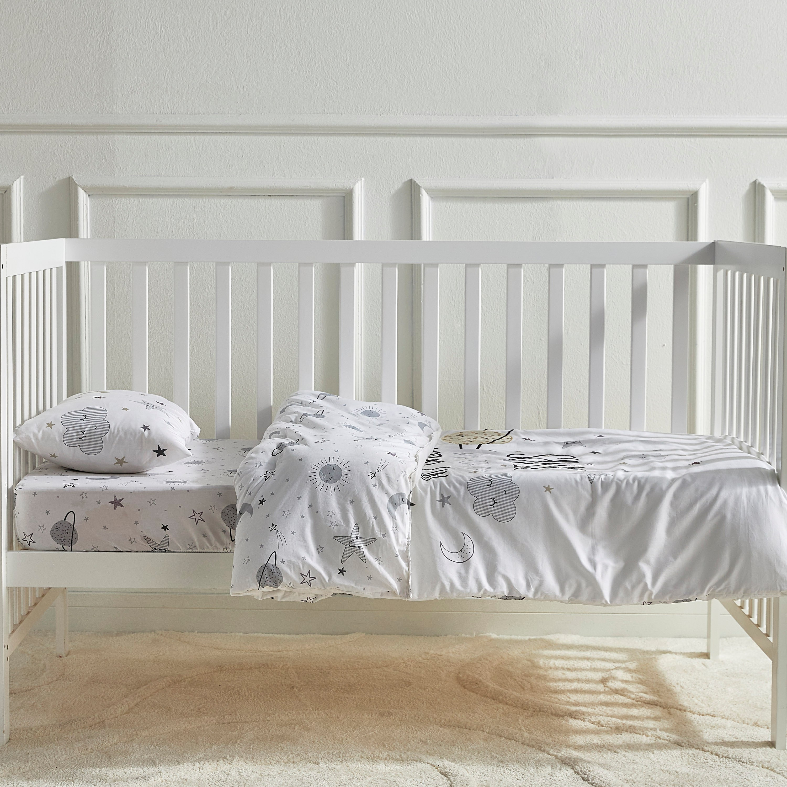 Cloudy To The Moon Cotton 2-Piece Comforter Set - 100x140 cm