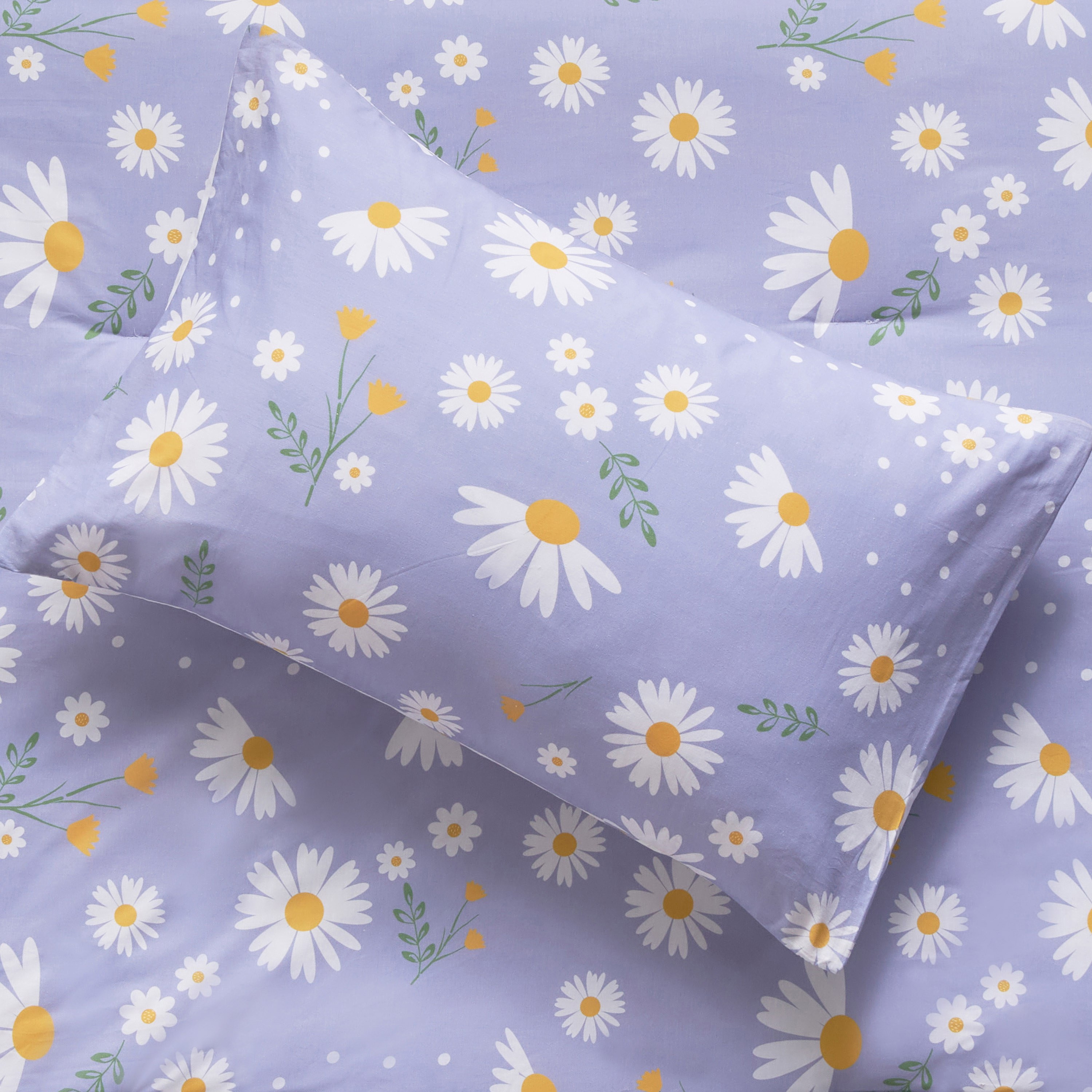 طقم لحاف فردي قابل للاستخدام على الوجهين من قطعتين - كلاود ديزي - 160x220 سم-babyandkids-beddingandwindows-bedding-comforters-image-4
