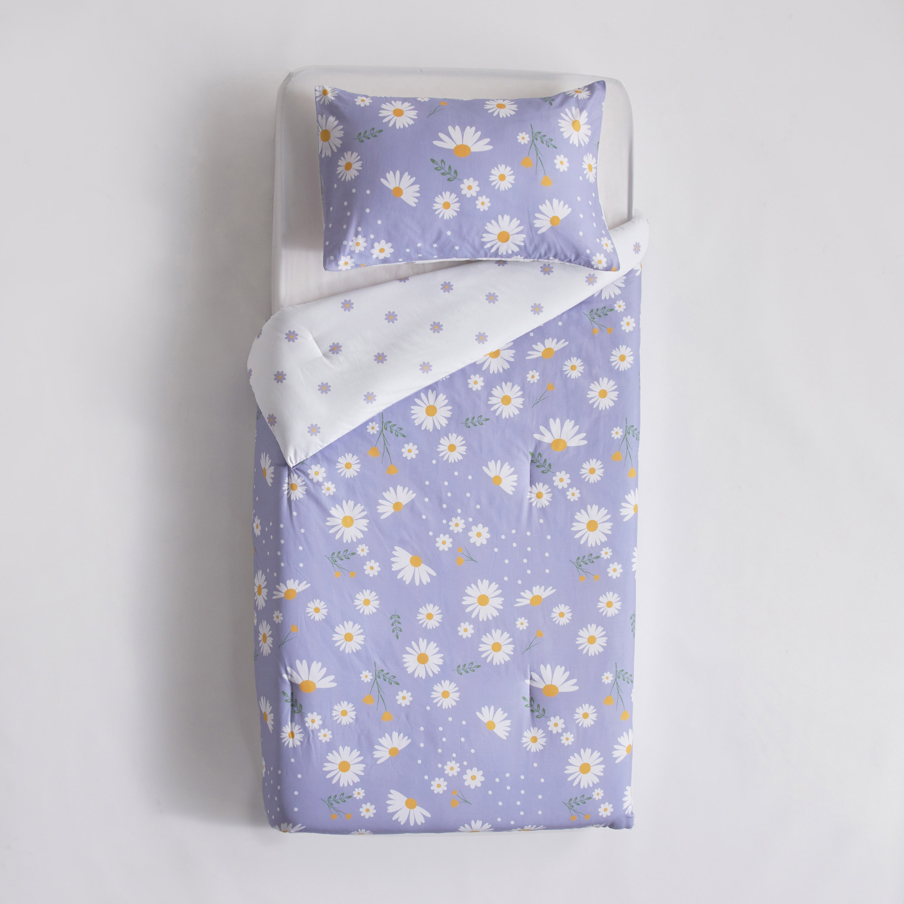 Cloud Daisy 2-Piece Full Reversible Comforter Set - 160x220 cm-babyandkids-beddingandwindows-bedding-comforters-image-3