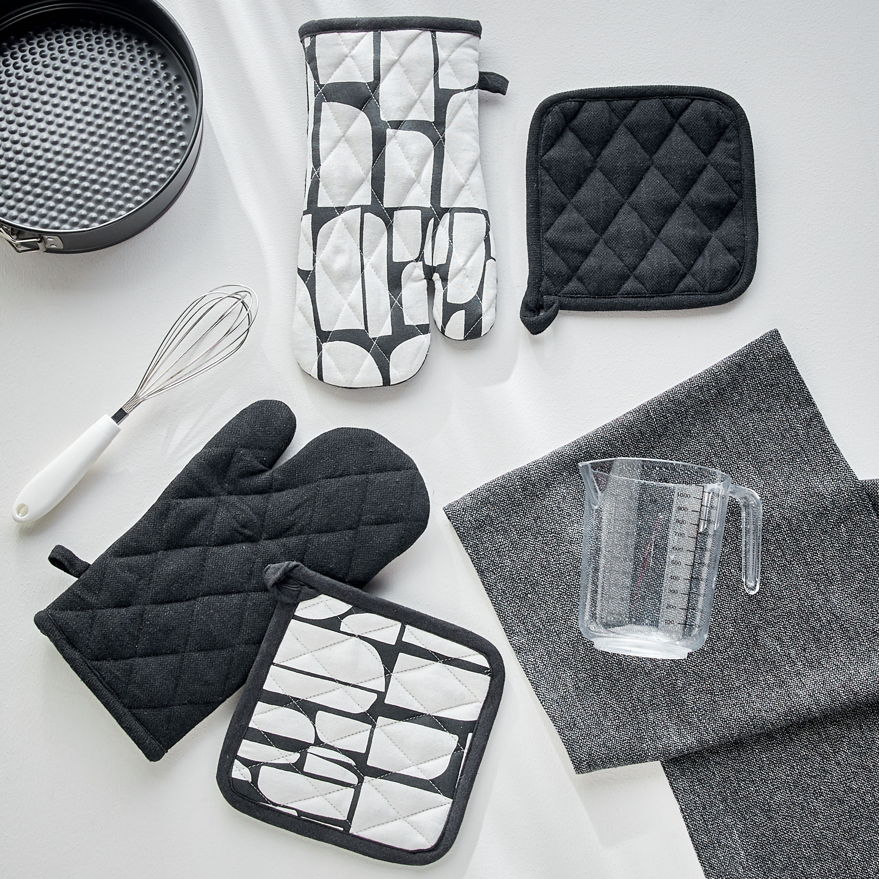 Charcoal Chambray Single Oven Glove-household-kitchen-kitchenlinen-apronsmittsandpotholders-image-3