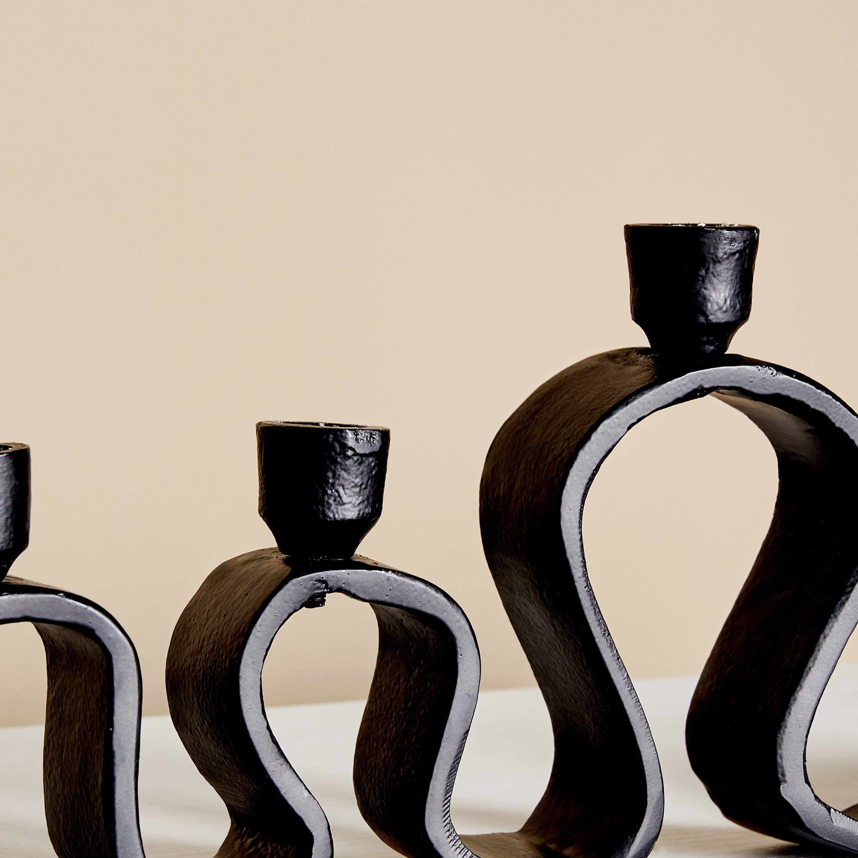 Charcoal Curvy 4-Taper Candleholder-household-decor-candleholdersandlanterns-image-3