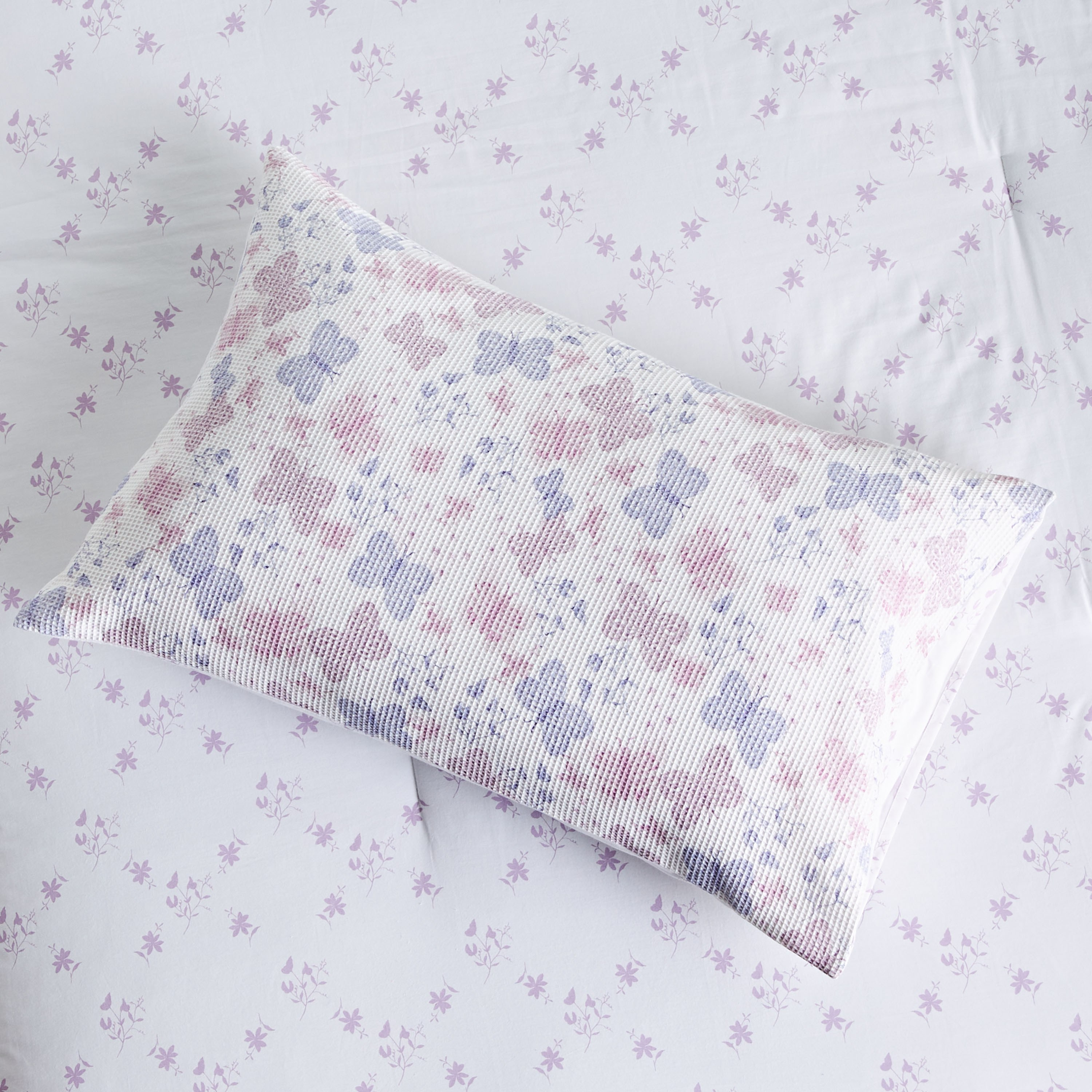 Garden Butterfly Waffle 2-Piece Single Reversible Comforter Set - 135x220  cm-babyandkids-beddingandwindows-bedding-comforters-image-4