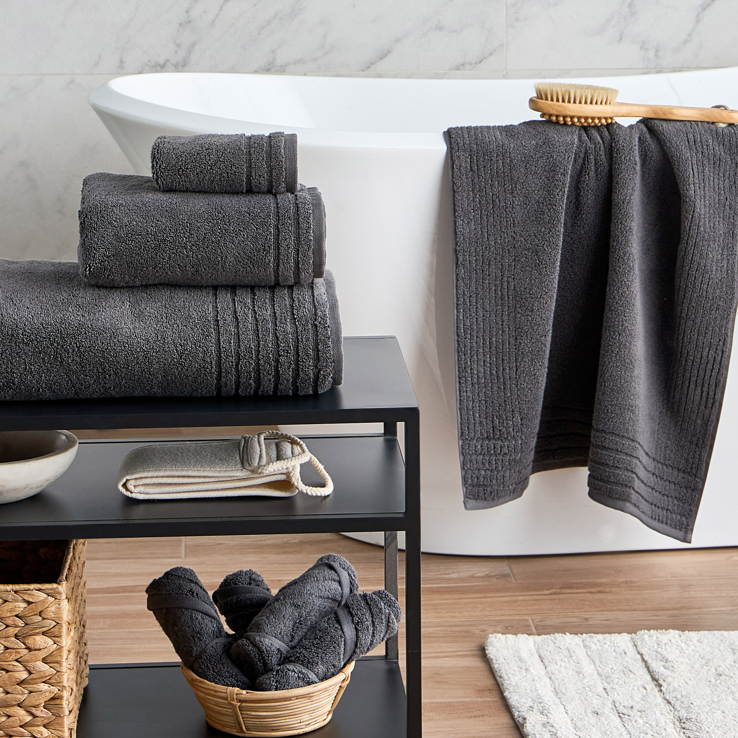 Egyptian 600 GSM Cotton Bath Sheet - 90x150 cm-household-bathandlaundry-bathlinen-towels-image-4