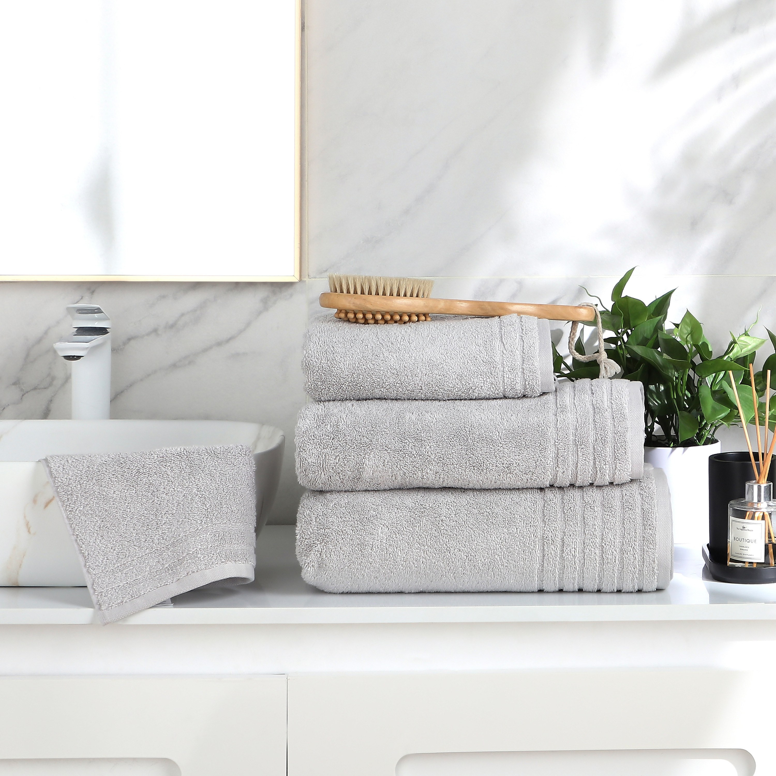 Egyptian 600 GSM Cotton Bath Sheet - 90x150 cm-household-bathandlaundry-bathlinen-towels-image-3