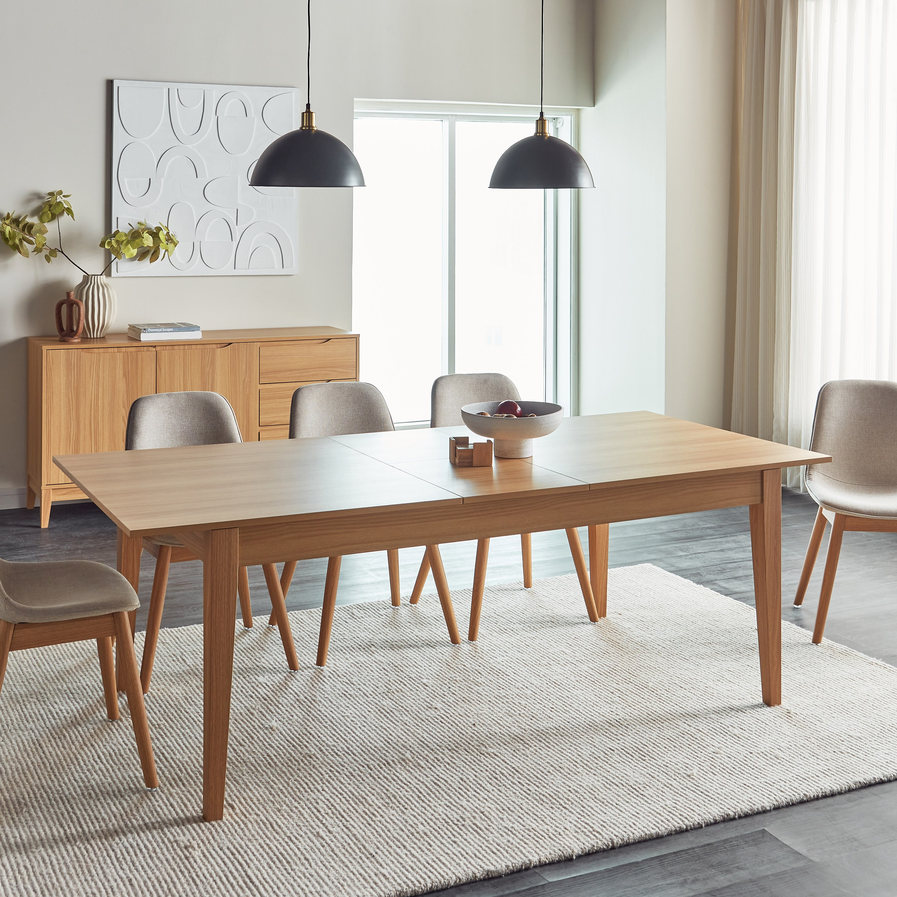 Extendable scandi dining deals table