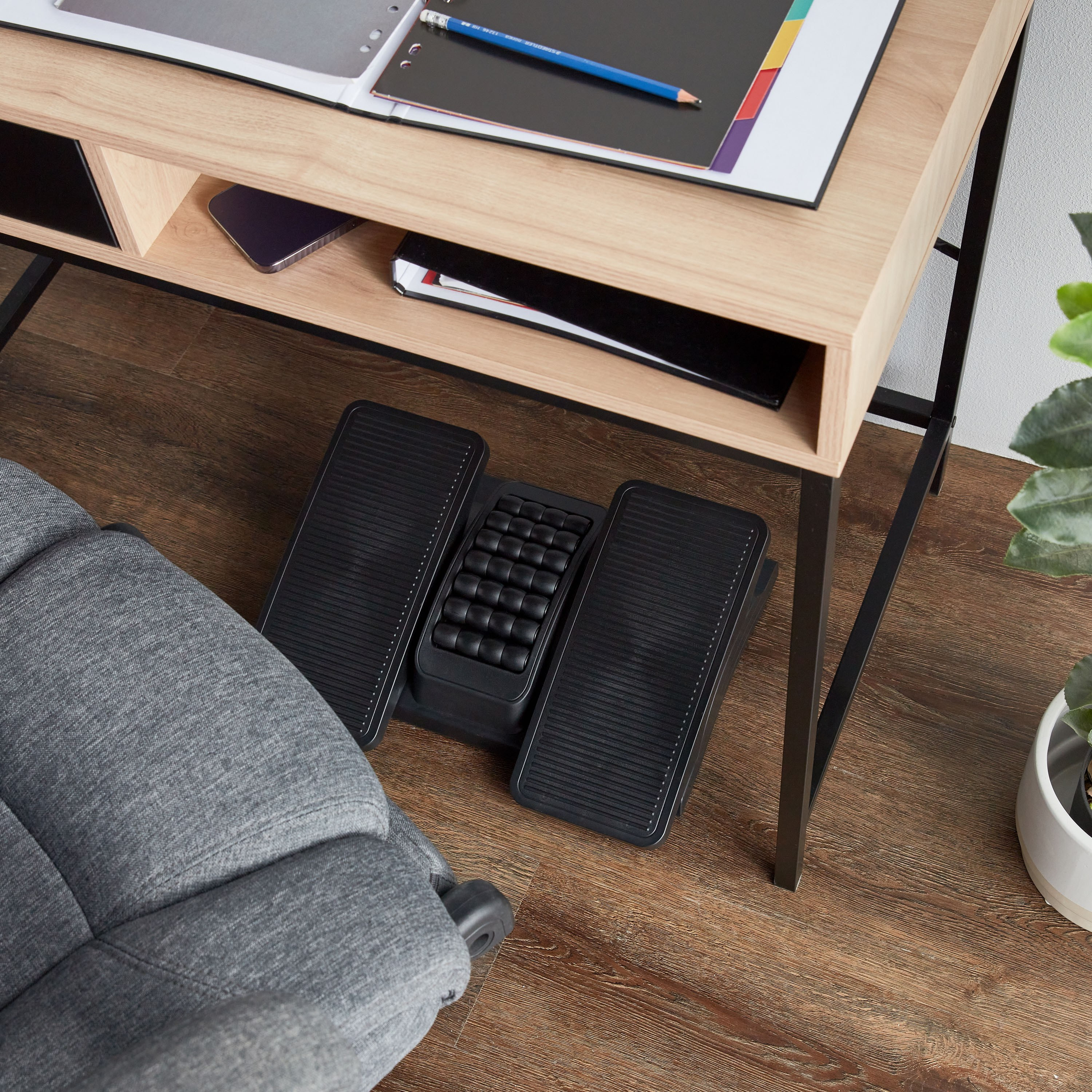 مسند قدم قابل للتعديل مع أسطوانة تدليك من سياران - 32x43 سم-household-homefitness-functional-yoga-image-4