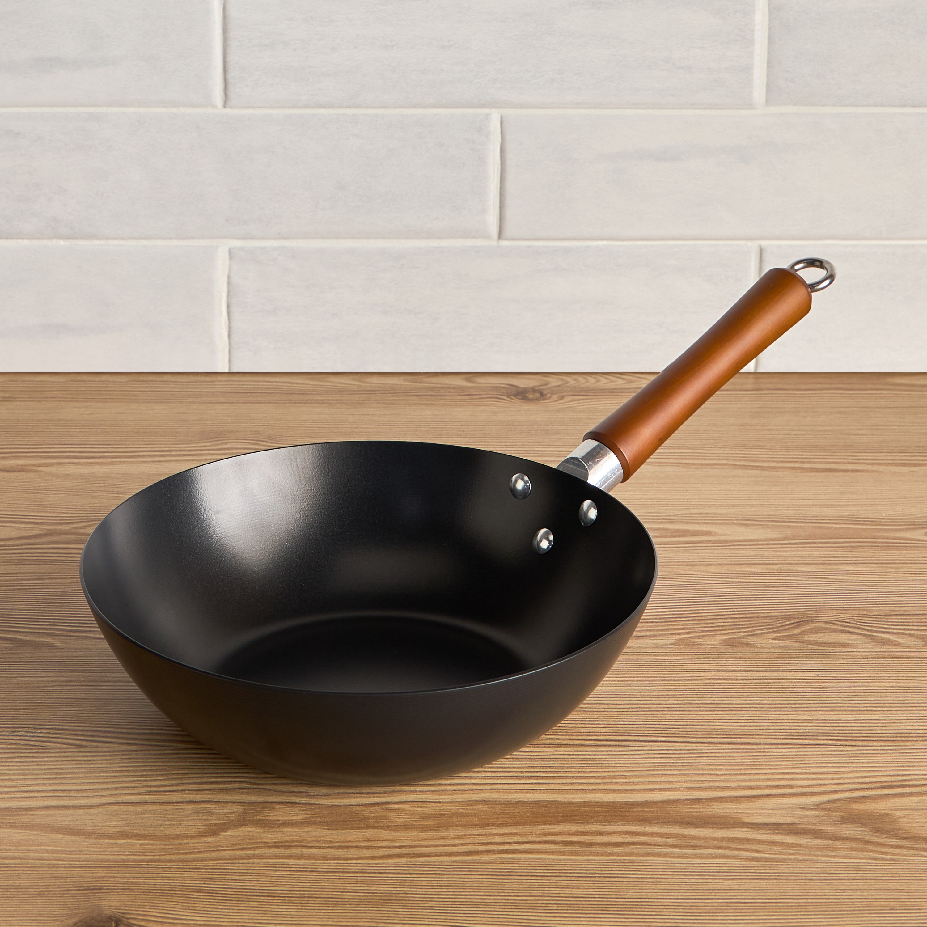 Dolmen Carbon Steel Fry Wok - 25 cm-household-kitchen-cookware-potsandpans-image-1