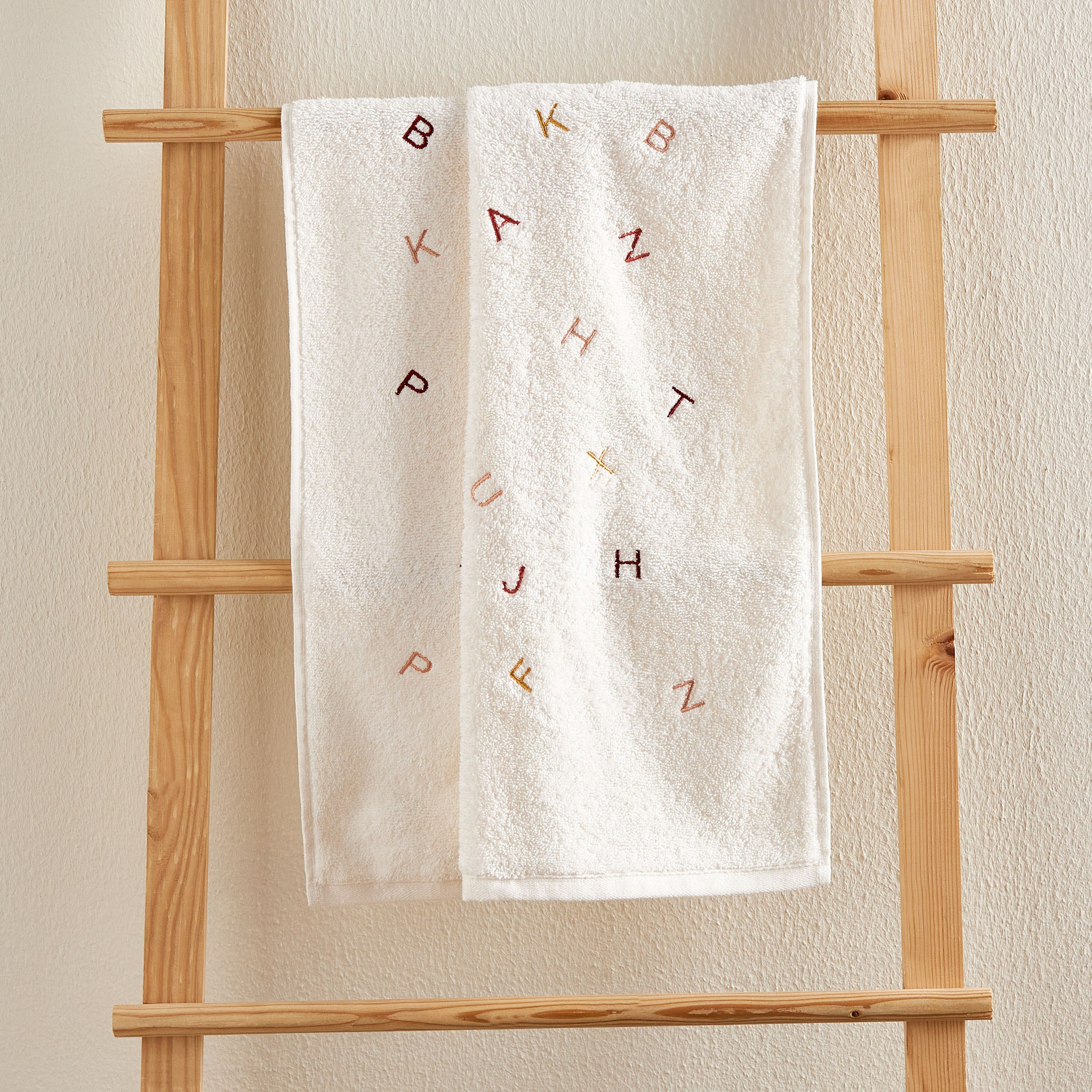 Alphabet hand towel sale