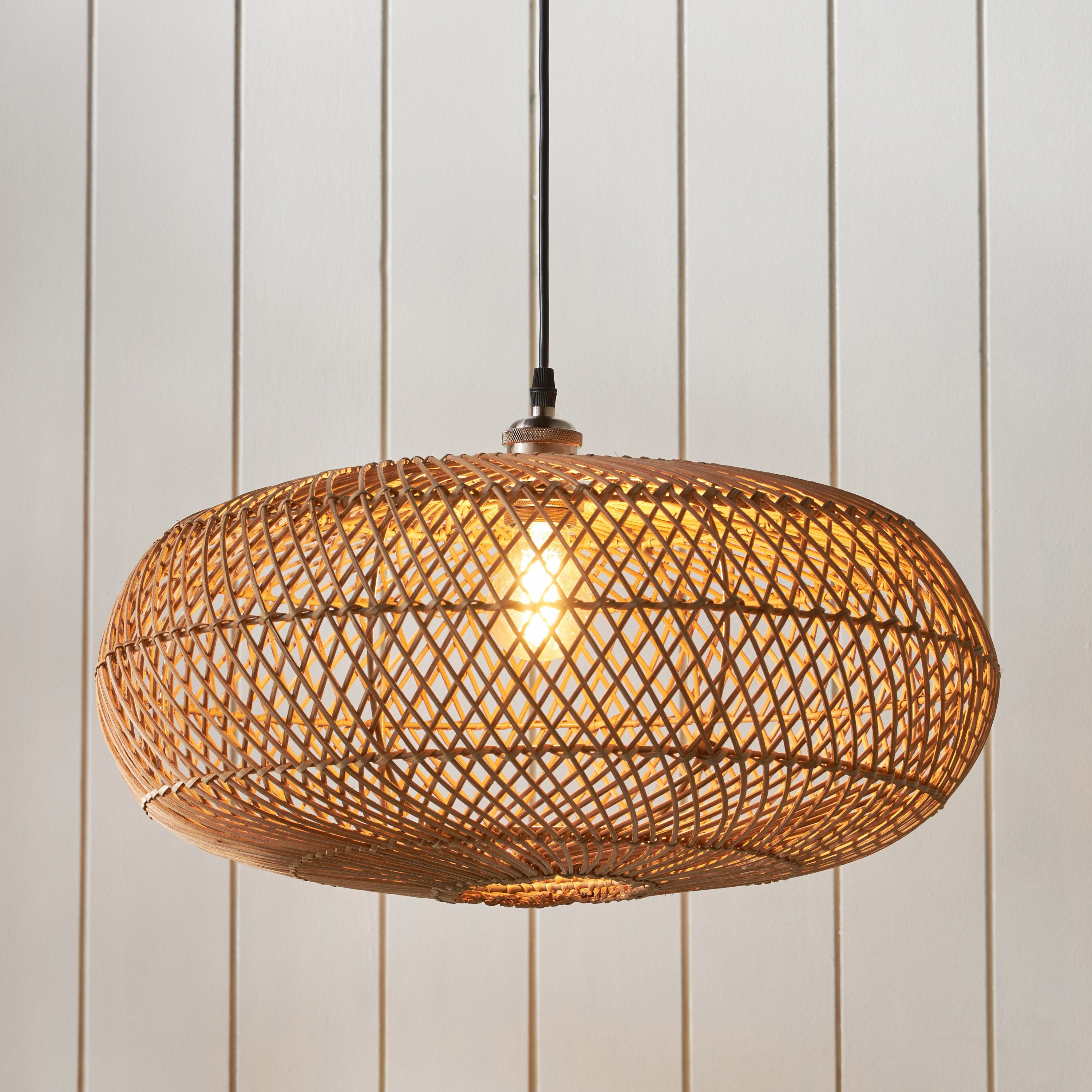غطاء مصباح سقف من الروطان - ميكس أند ماتش - 22 سم-household-lighting-ceilinglamps-pendantlamps-image-2