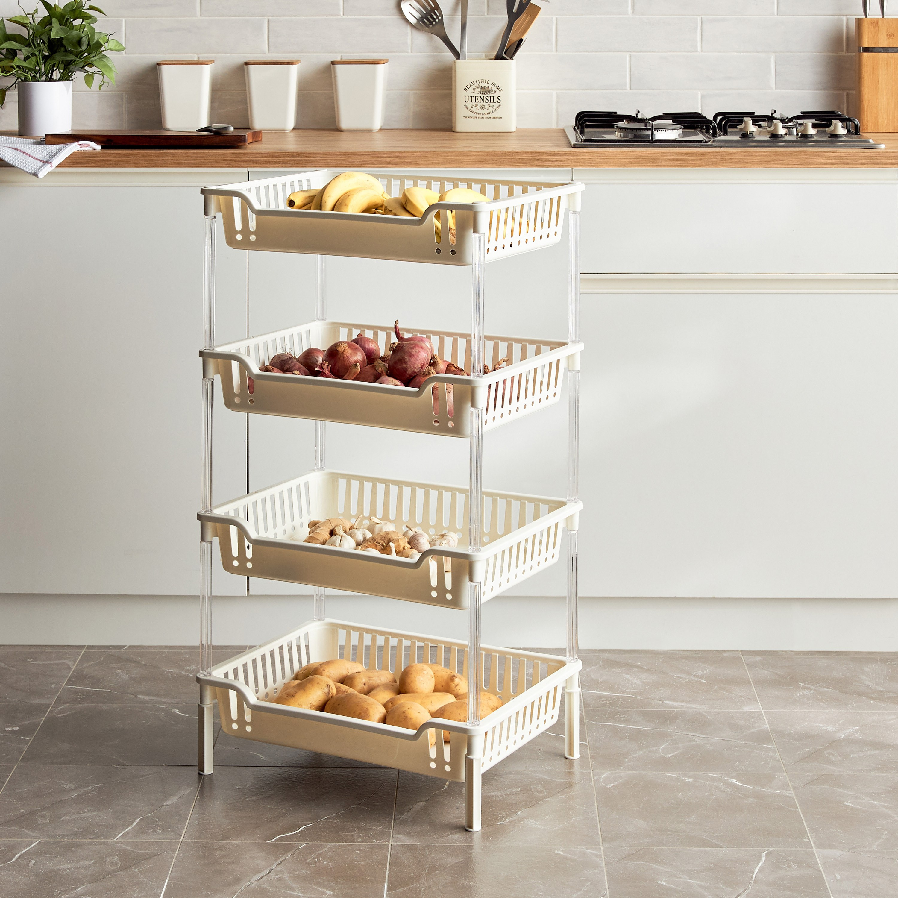 Shop Jace 4-Tier Storage Rack - 51x38 cm | Homecentre UAE