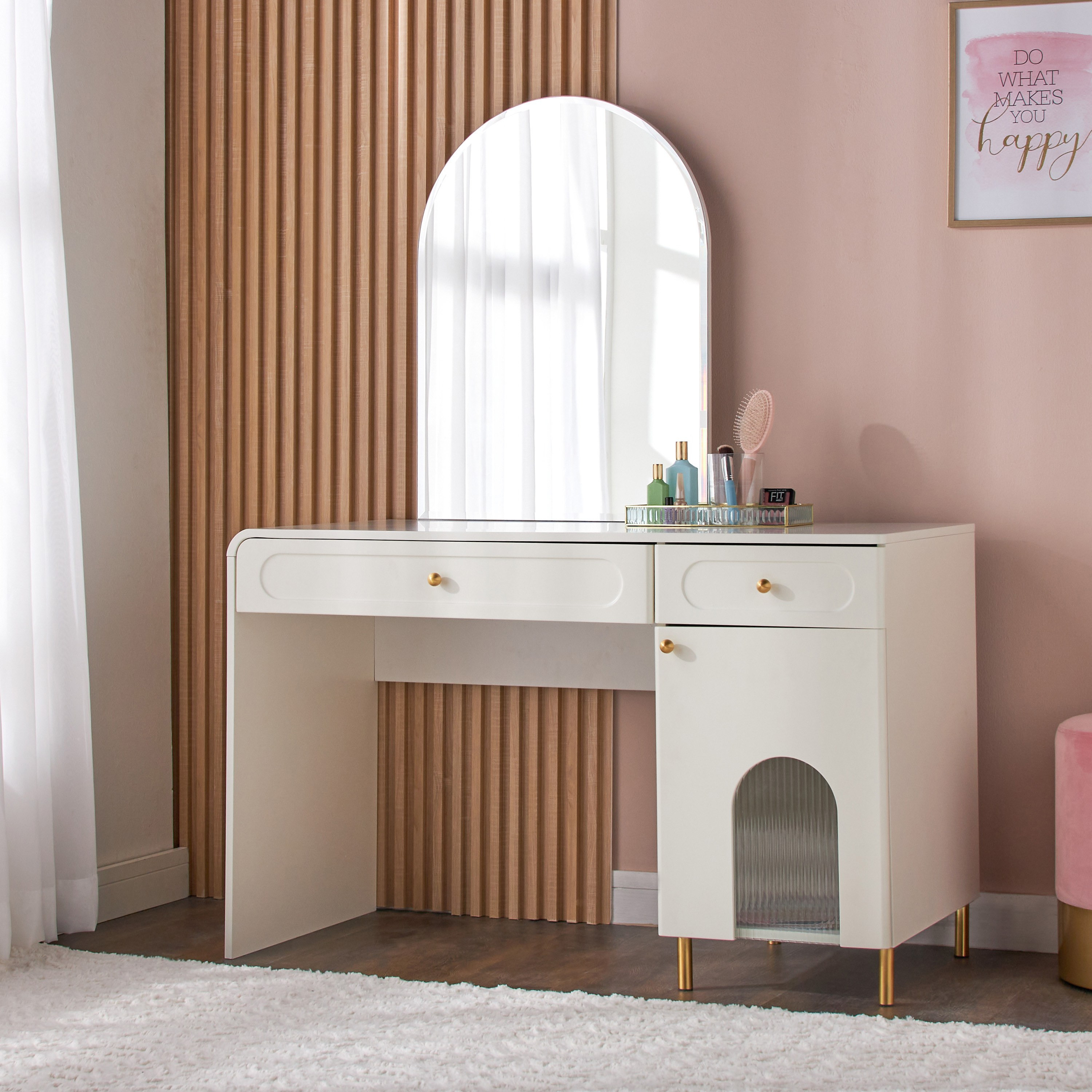 Ginella 2-Drawer Dresser with Mirror