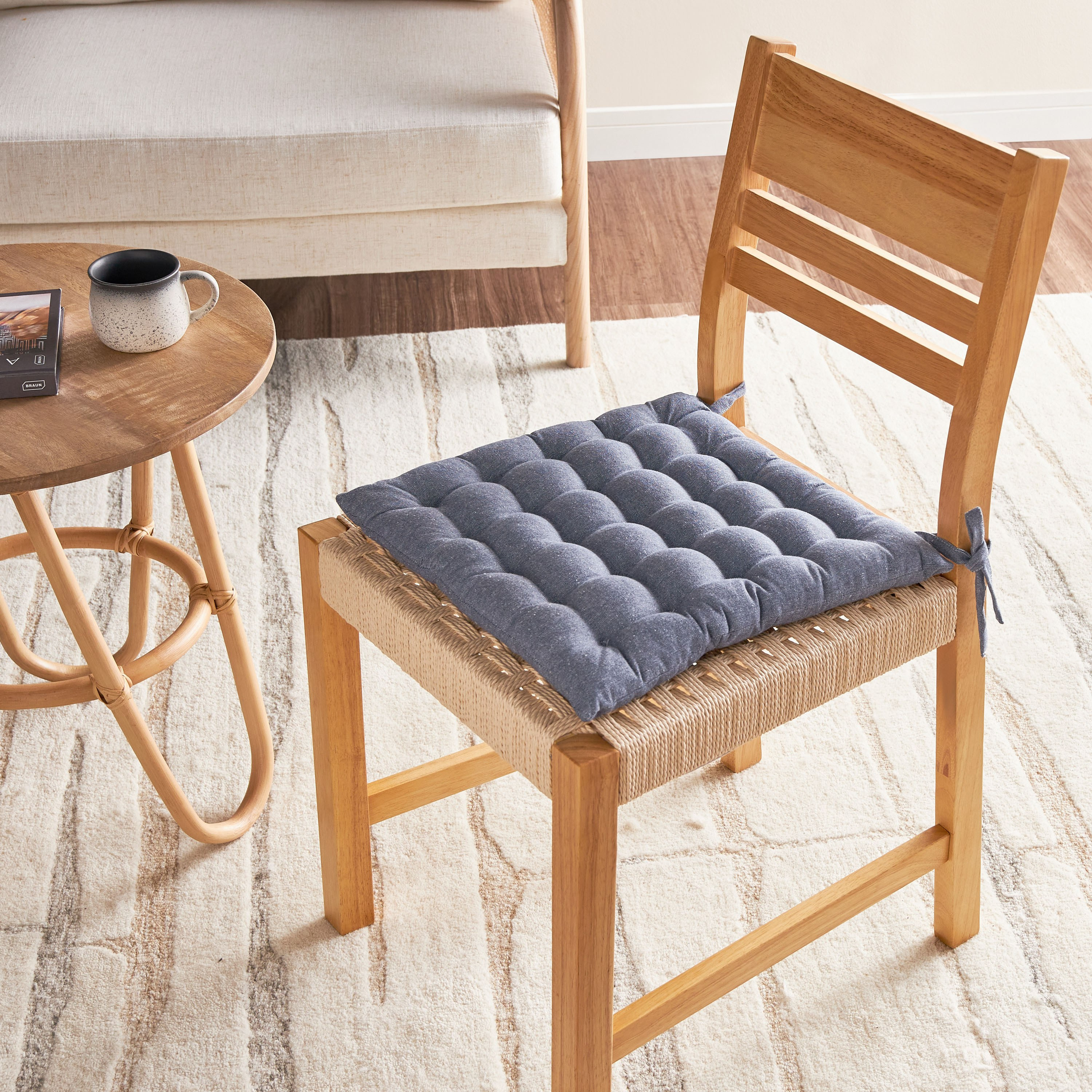 لبادة كرسي بأربطة - ويندسور - 40x40 سم-household-cushionsandthrows-chairpads-image-3