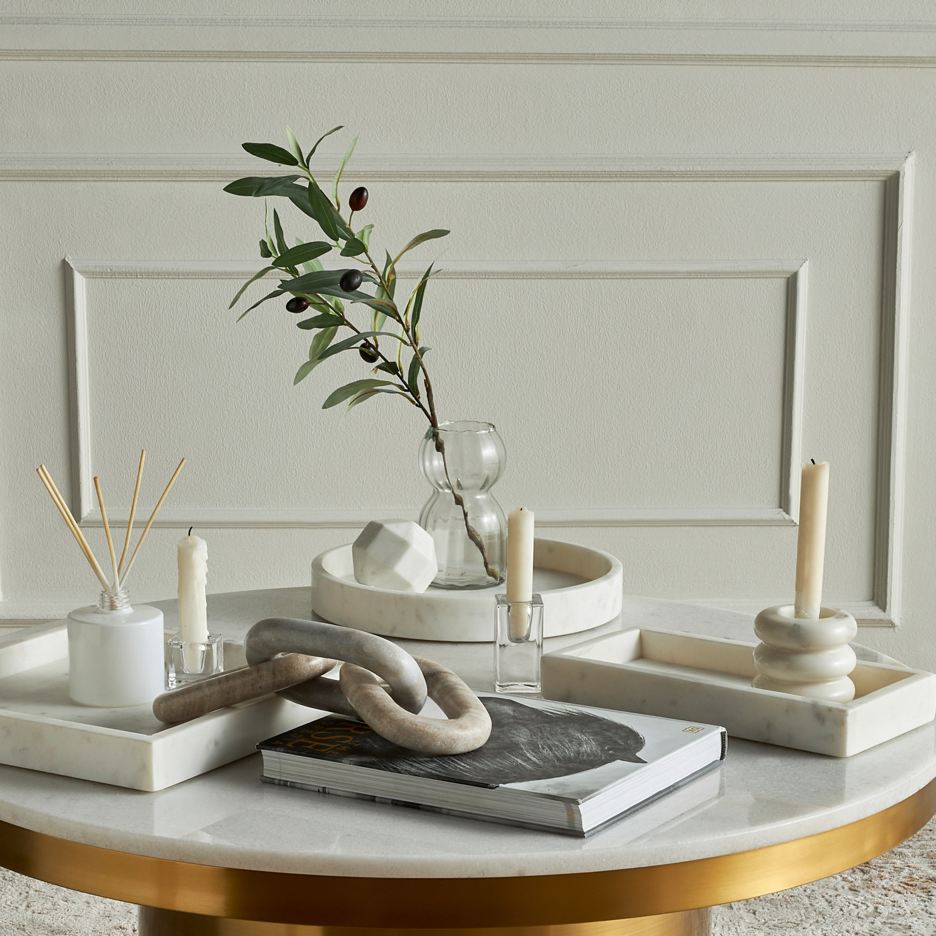 White decorative tray for coffee table online