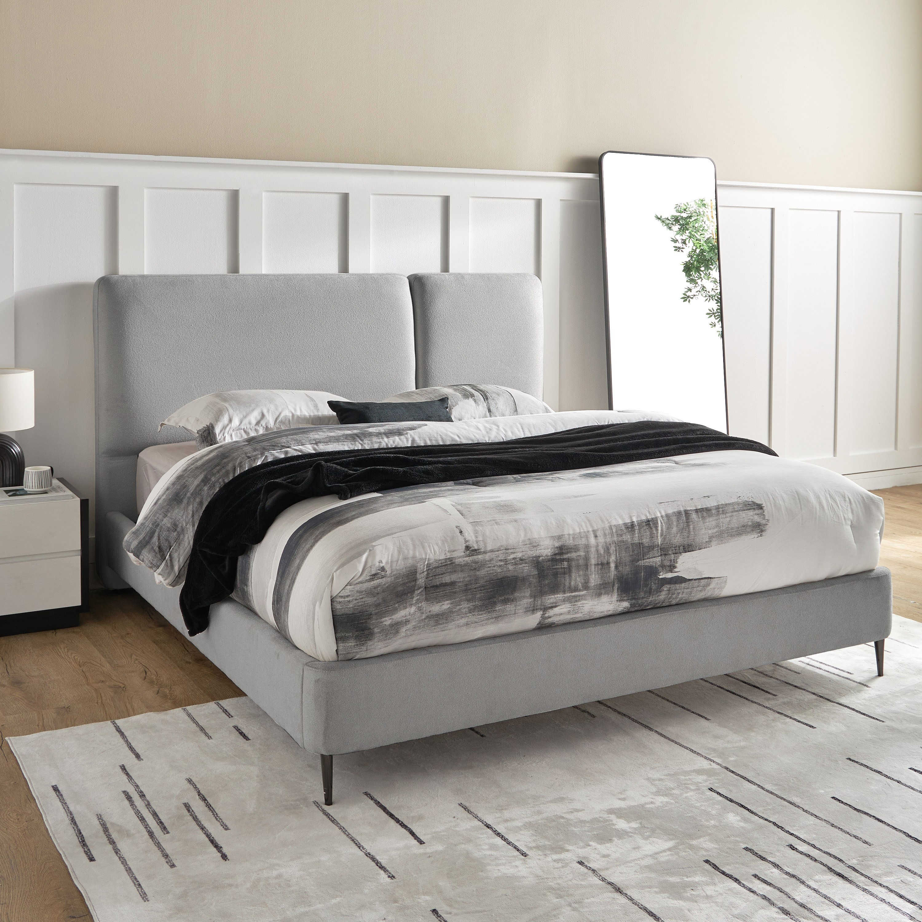 Charcoal queen deals bed frame