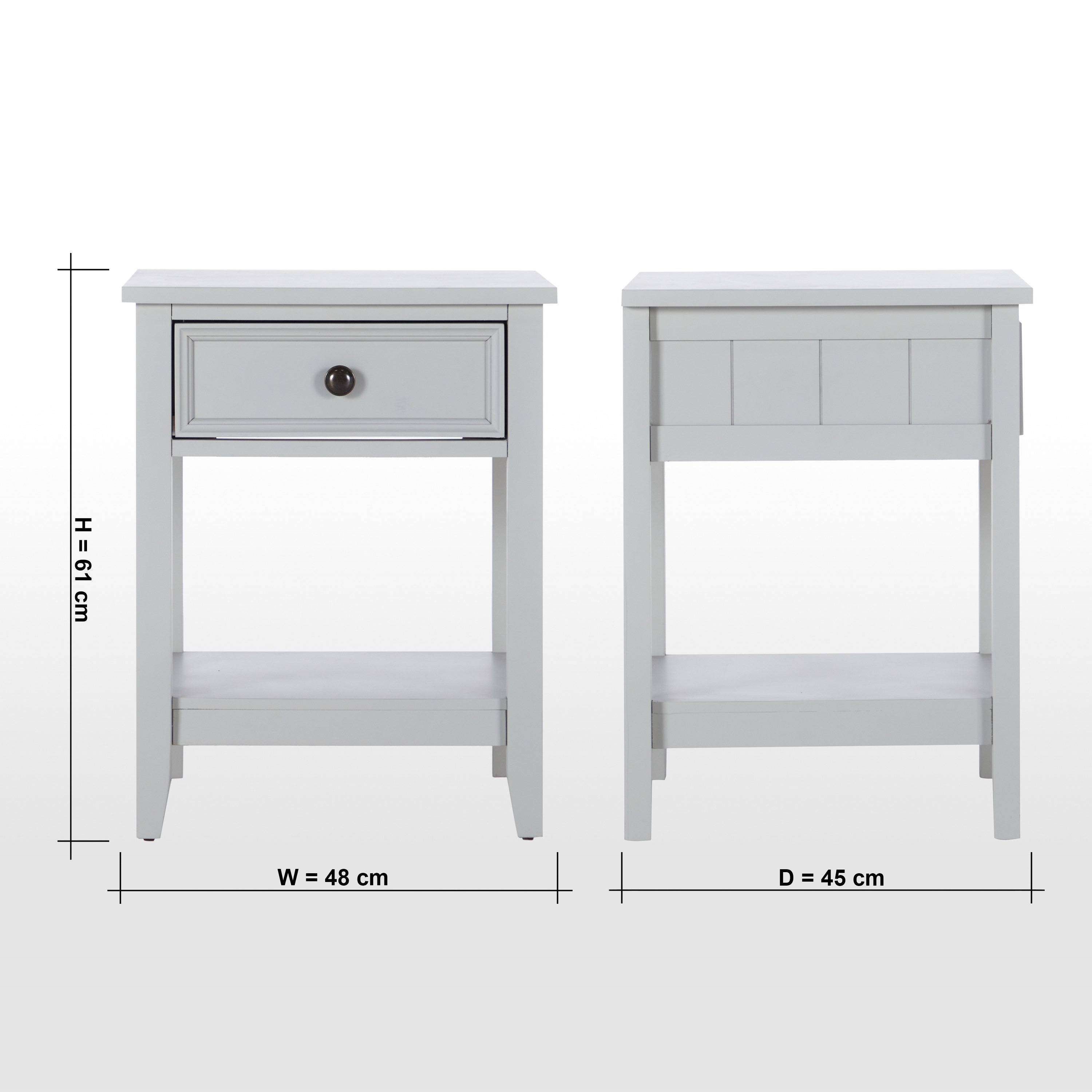 Gray and clearance white nightstand