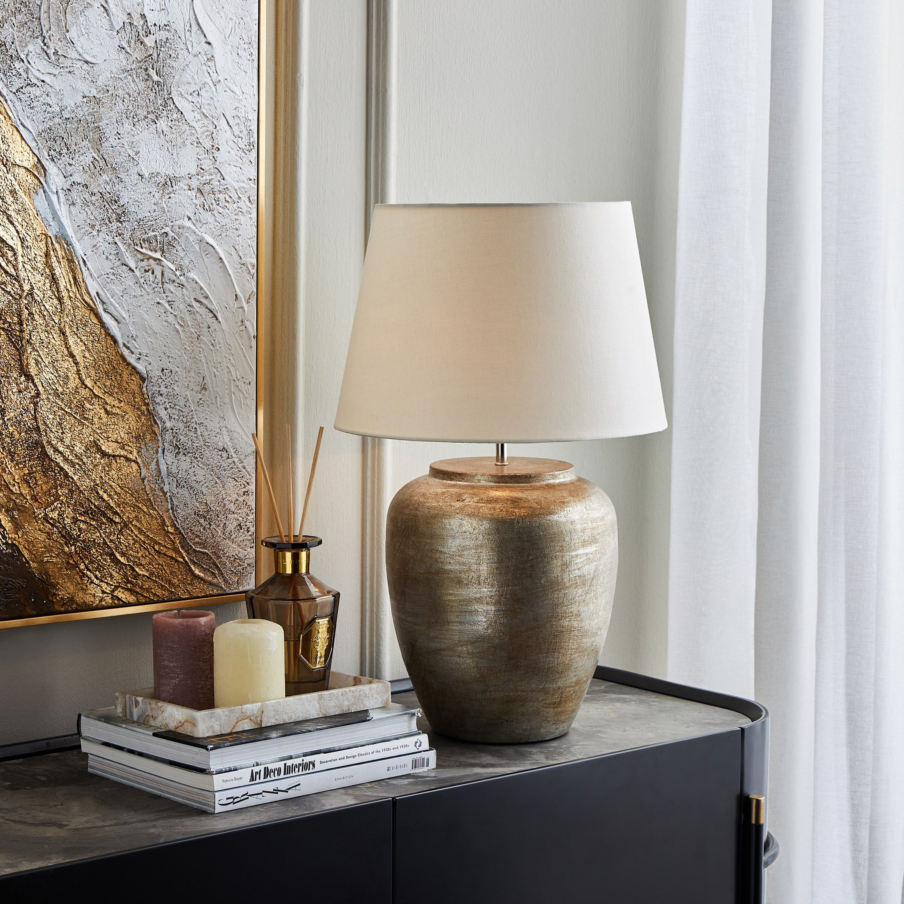 Cliffe Metal Table Lamp - 55 cm-household-lighting-tableanddesklamps-image-4