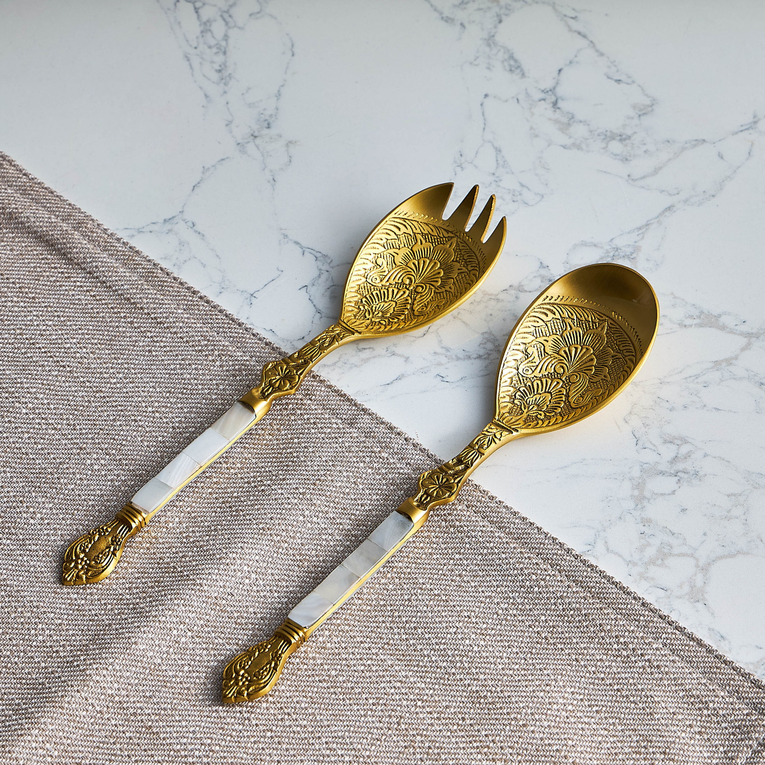 طقم ملاعق تقديم قطعتين - مانورك-household-dining-cutlery-spoonsforksandknives-image-1
