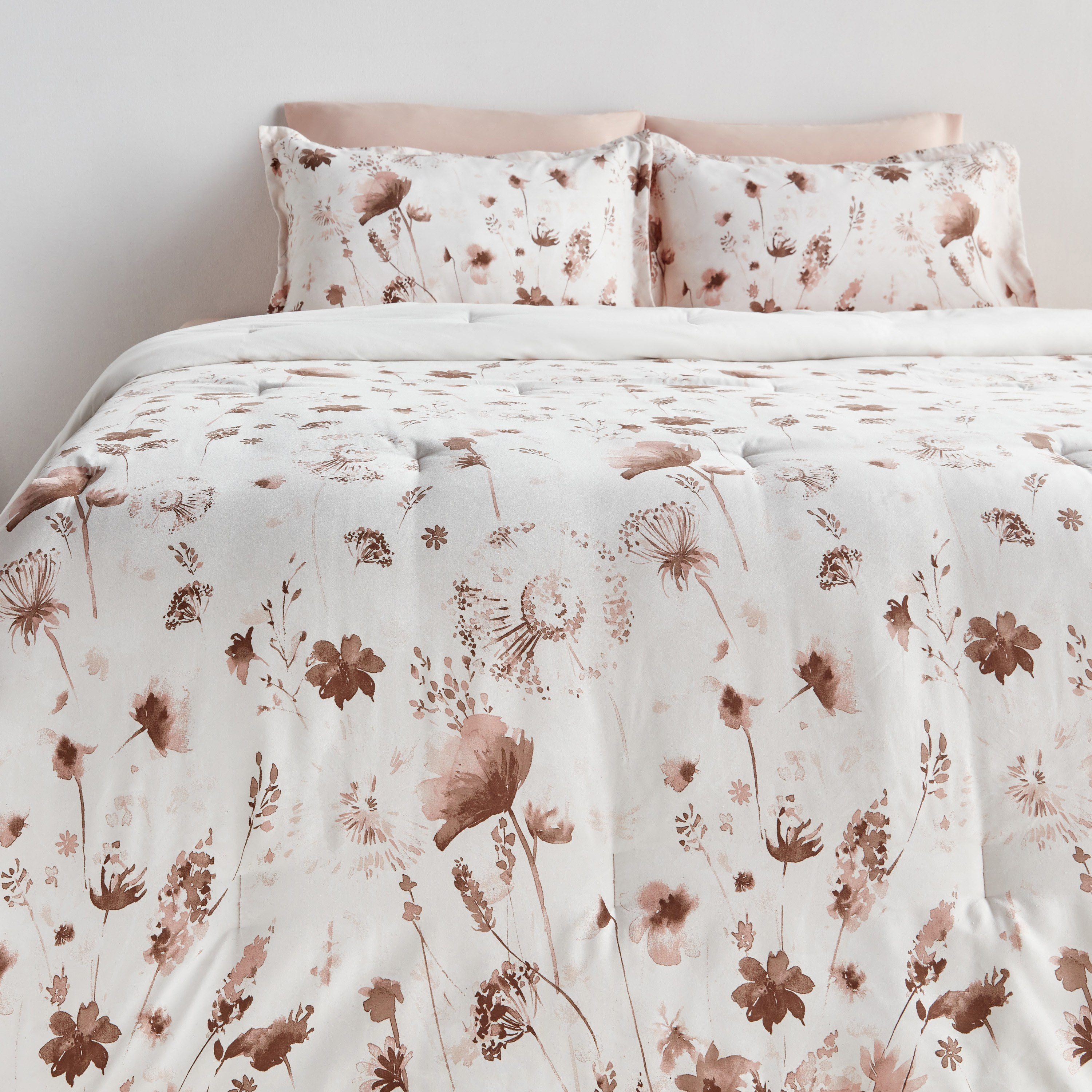 Floret Floral Print 6-Piece King Comforter and Sheet Set - 220x240 cm-household-bedding-comfortersandbedspreads-bedinabag-image-2