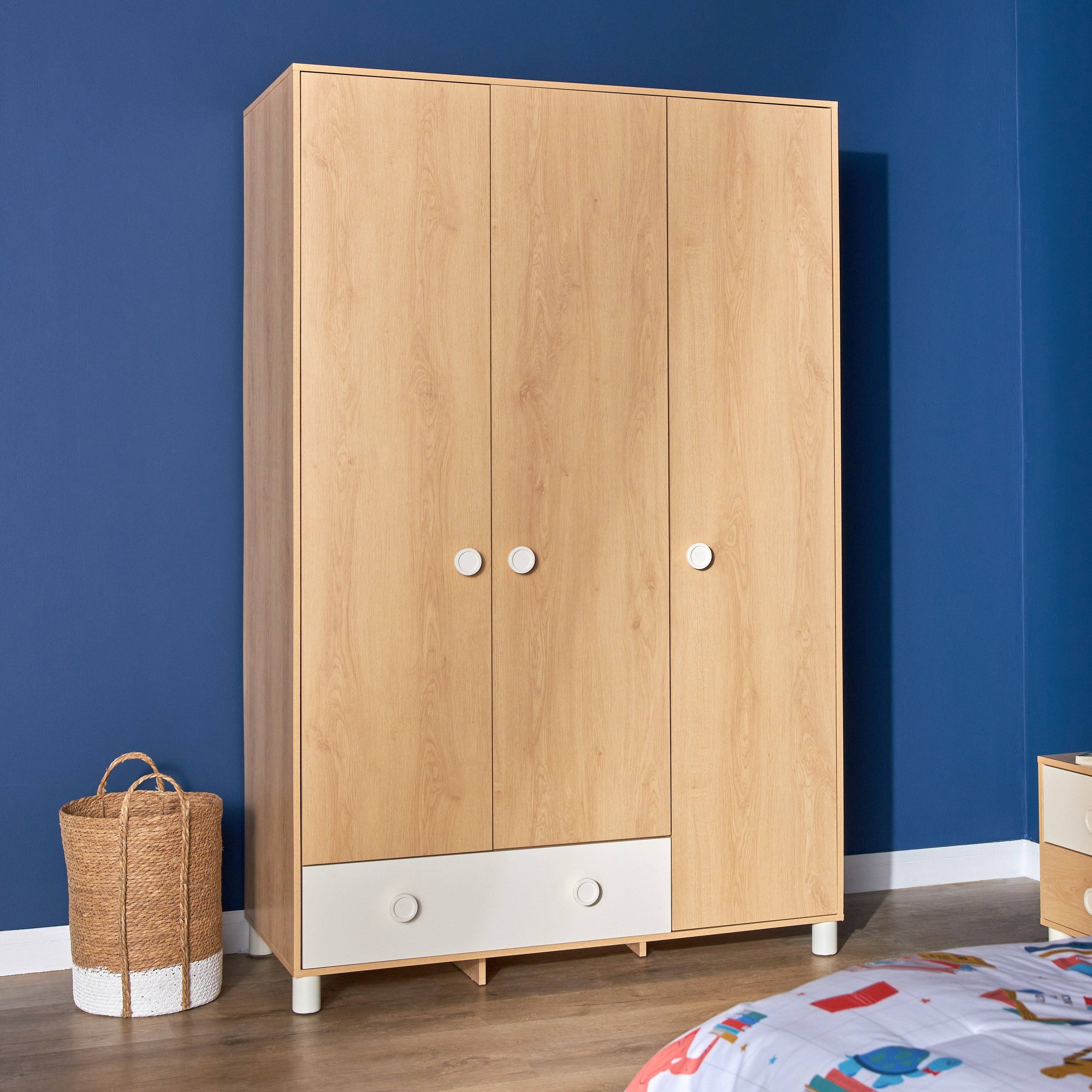 Noah 3-Door Wardrobe with Drawer