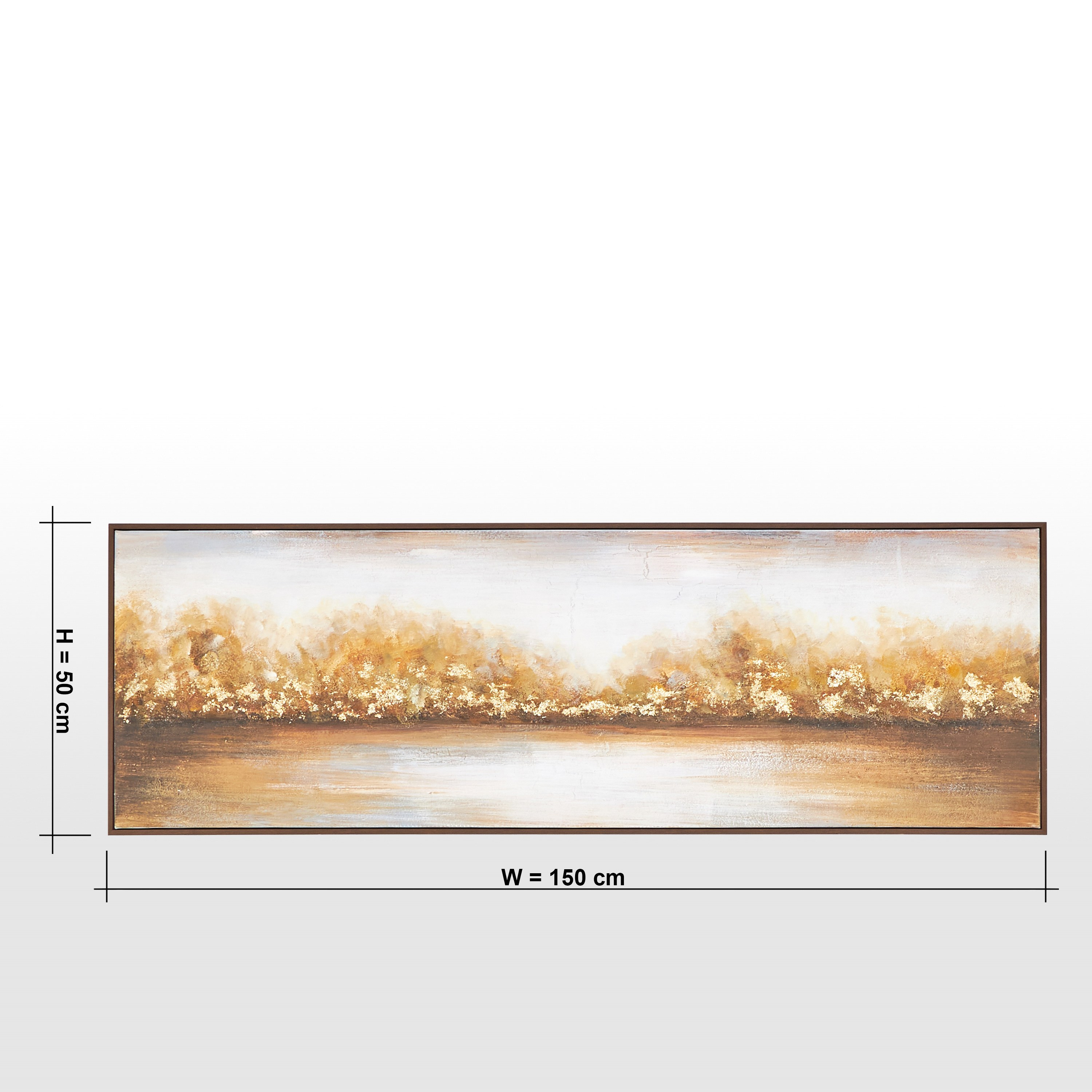 Clarity Framed Hand Painted Canvas Wall Art - 150x50 cm-household-walldecorandmirrors-wallart-image-4