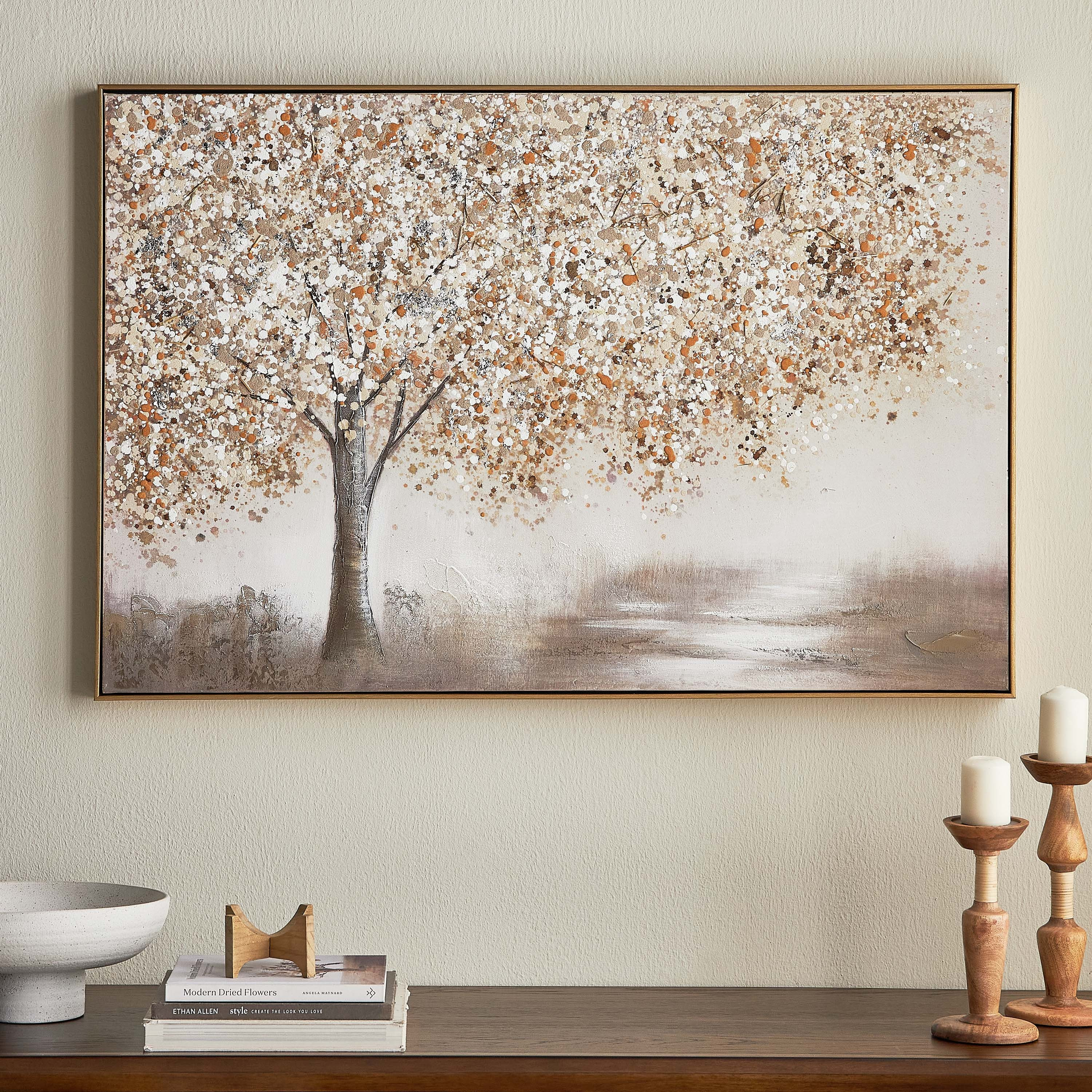 زينة حائط كانفاس مؤطرة مرسومة يدويًا - أورنانونج- 120x80 سم-household-walldecorandmirrors-wallart-image-4