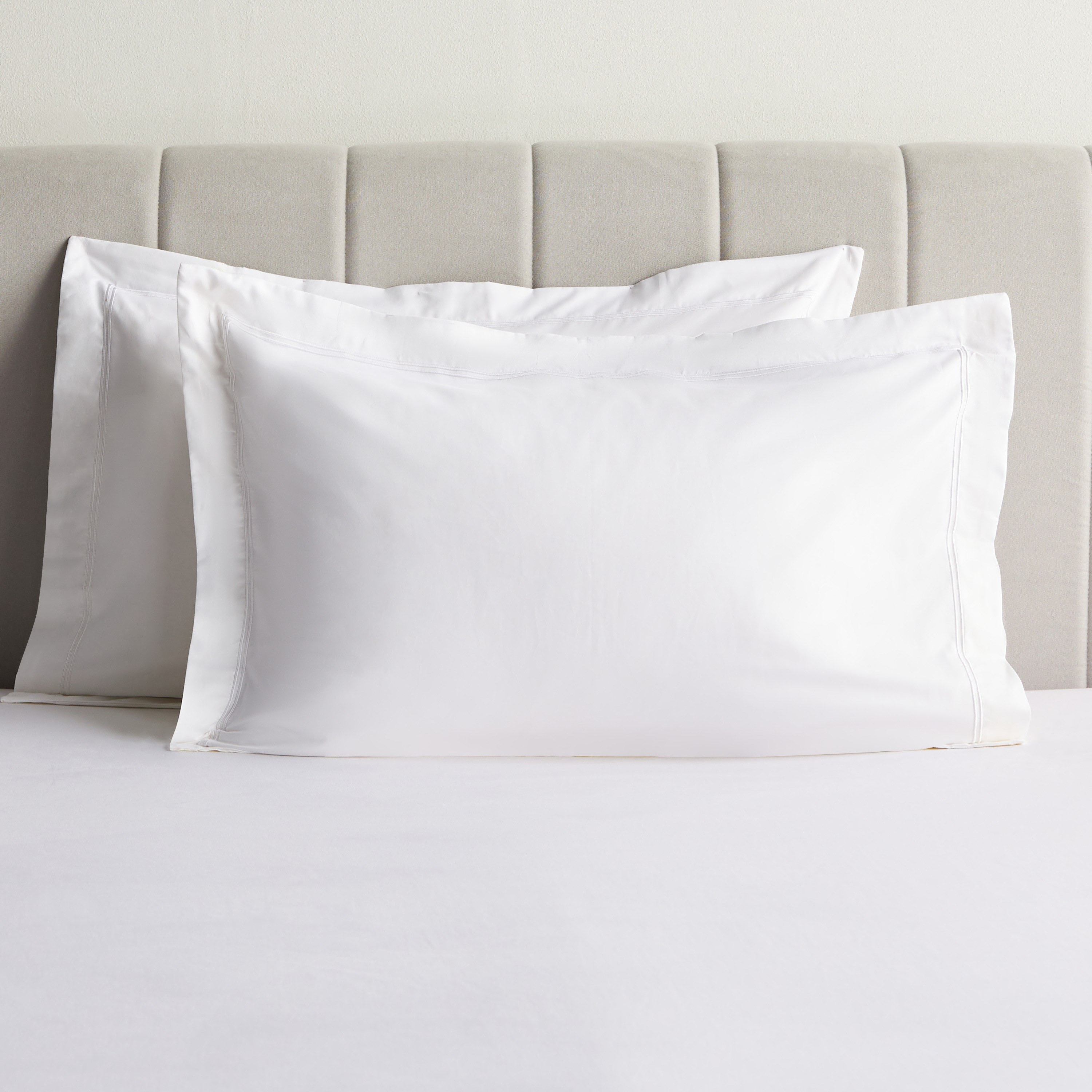 Florence Egyptian Cotton Sateen 400 Thread Count 2-Piece King Pillowcase Set - 50x90 cm-household-bedding-sheetsandpillowcases-pillowcases-image-1