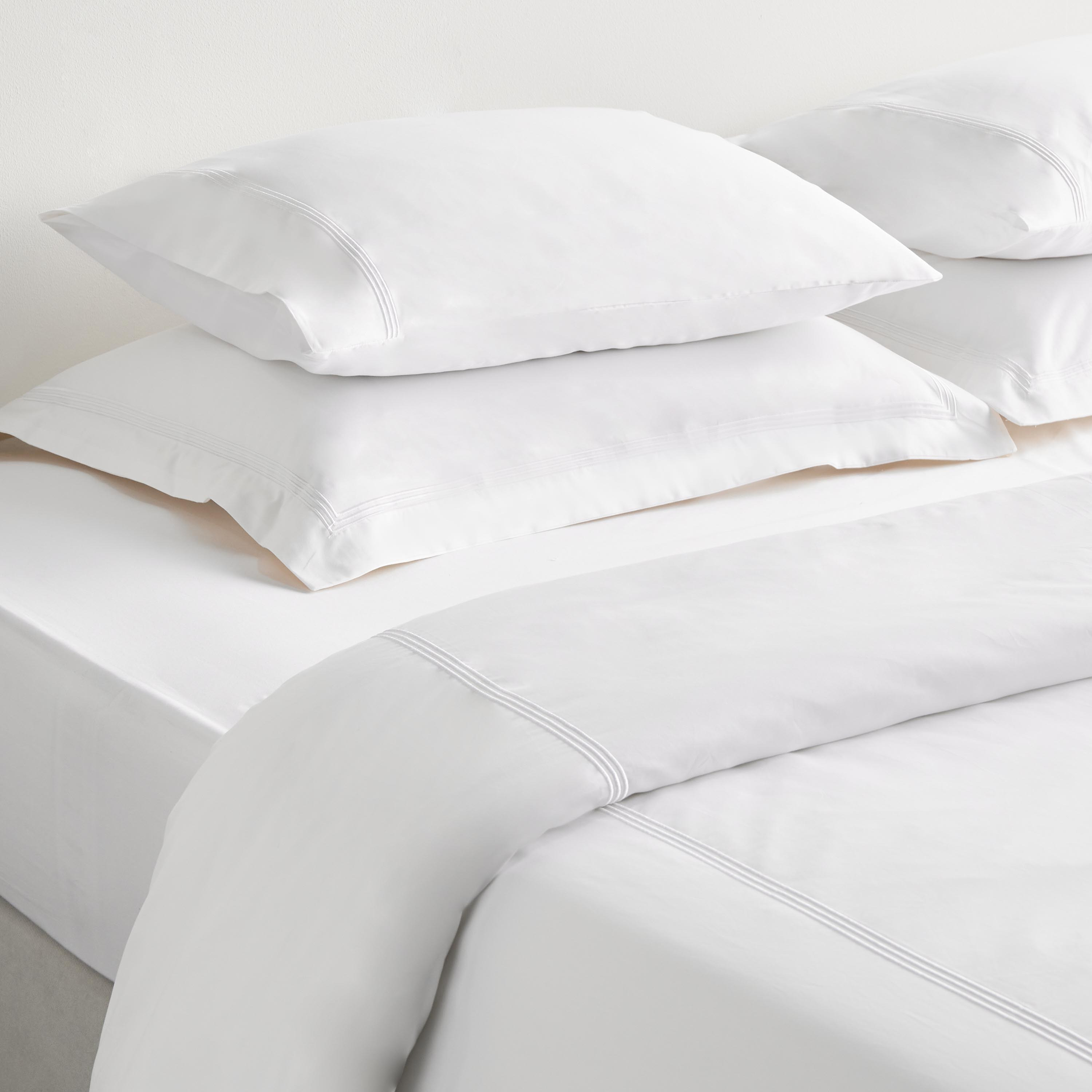 Verona Egyptian Cotton Sateen 600 Thread Count King Fitted Sheet - 180x205 cm-household-bedding-sheetsandpillowcases-fittedsheets-image-3