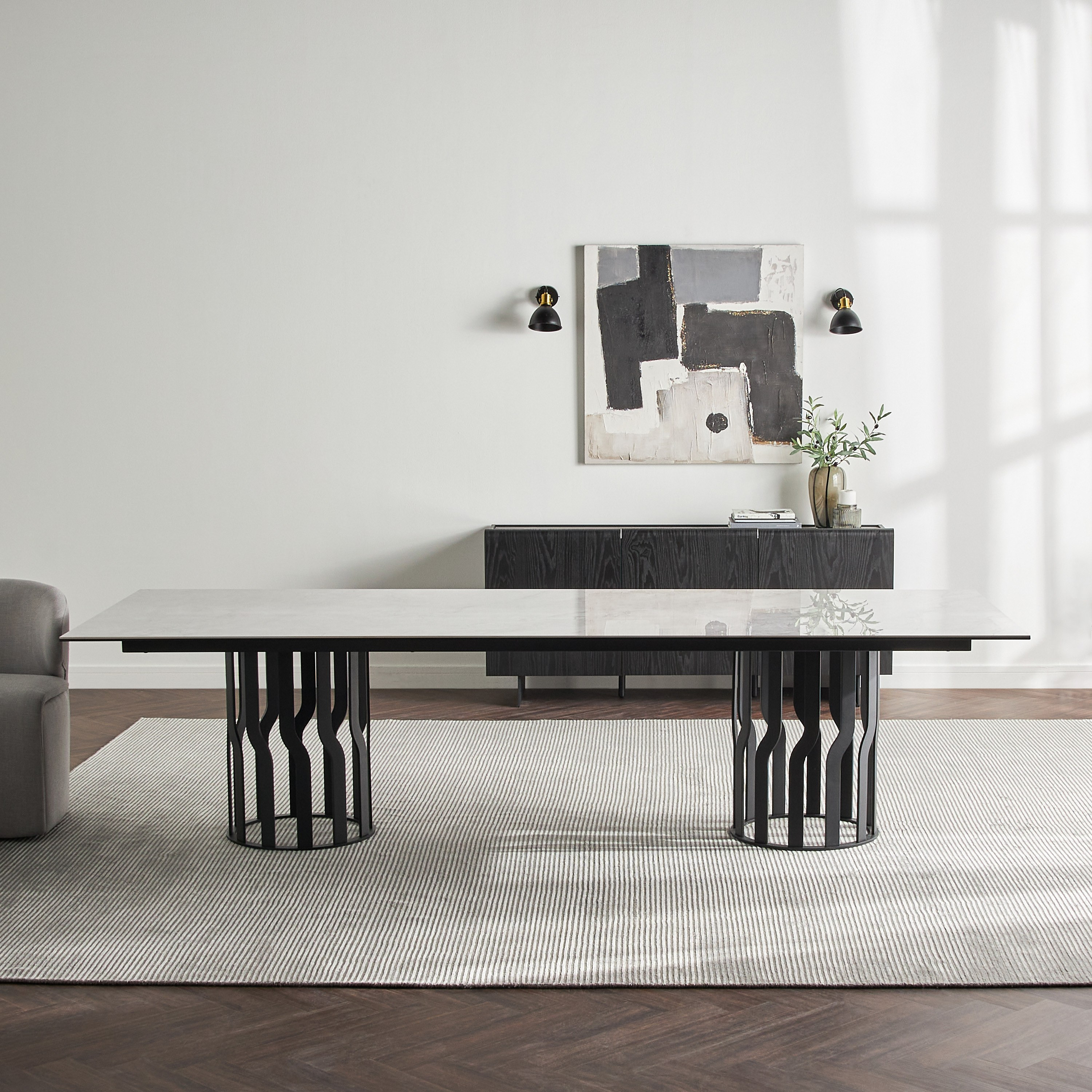 Intreccio 10-Seater Ceramic Top Dining Table-furniture-diningroom-diningtables-image-2