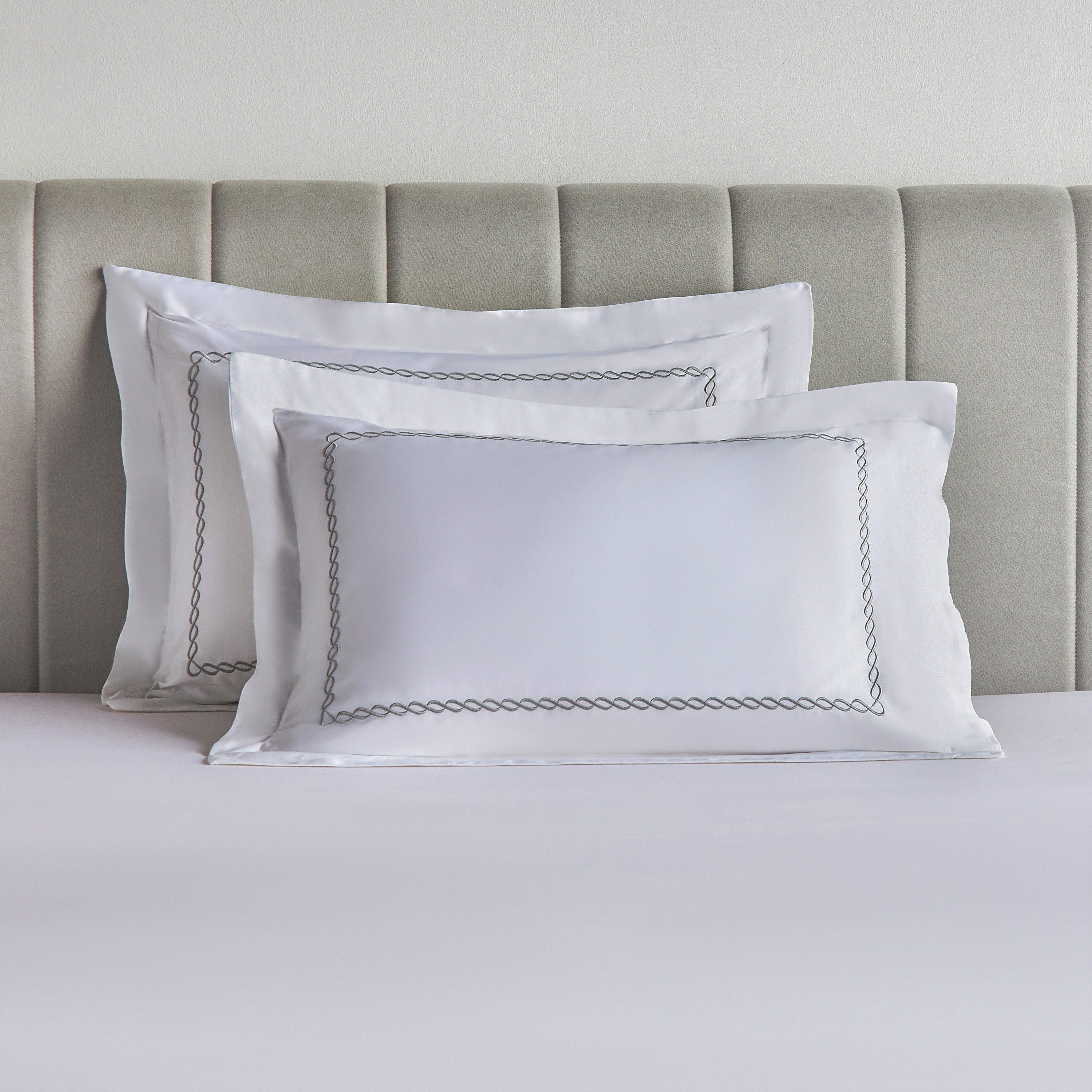 طقم غطاء وسادة كينج من قطعتين عدد خيوط 400 قطن ساتين مصري - ويف - 50x90 سم-household-bedding-sheetsandpillowcases-pillowcases-image-9