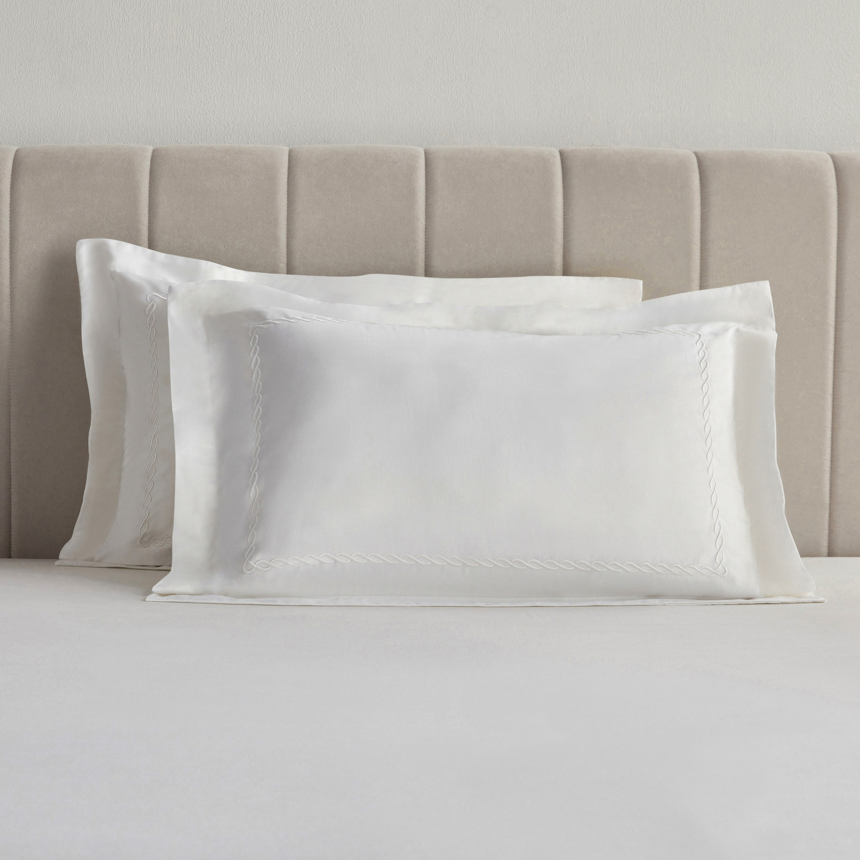 Wave Egyptian Cotton Sateen 400 Thread Count 2-Piece Standard Pillowcase Set - 50x75 cm-household-bedding-sheetsandpillowcases-pillowcases-image-1
