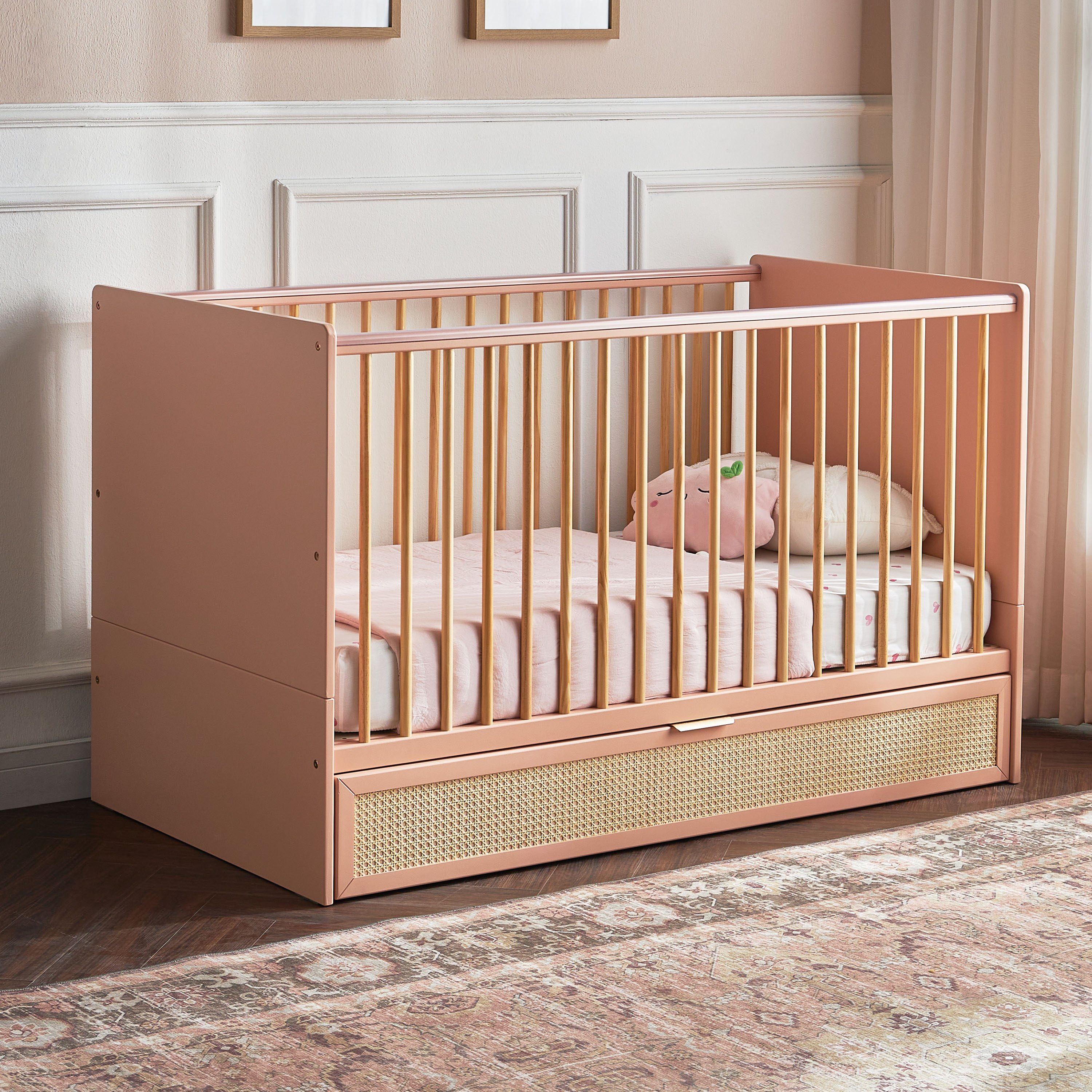 Love 3-in-1 Convertible Cot with Drawer - 70x140 cm